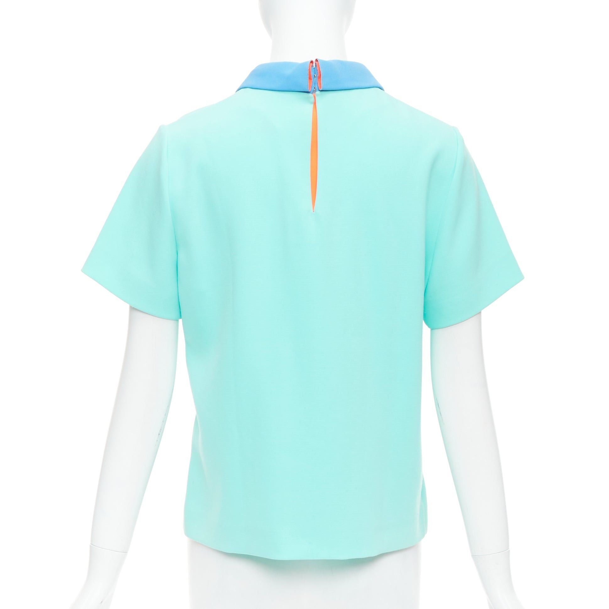 ROKSANDA ROKSANDA light blue colorblock darted short sleeve shirt UK10 M Size M / US 6-8 / IT 42-44 - 5 Thumbnail