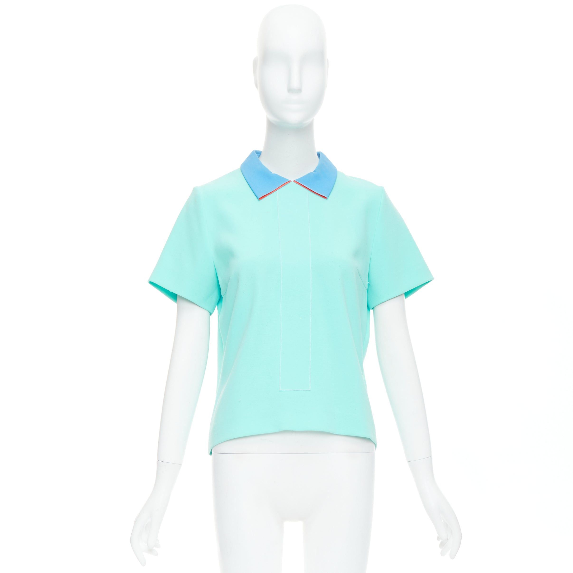 ROKSANDA ROKSANDA light blue colorblock darted short sleeve shirt UK10 M Size M / US 6-8 / IT 42-44 - 9 Thumbnail