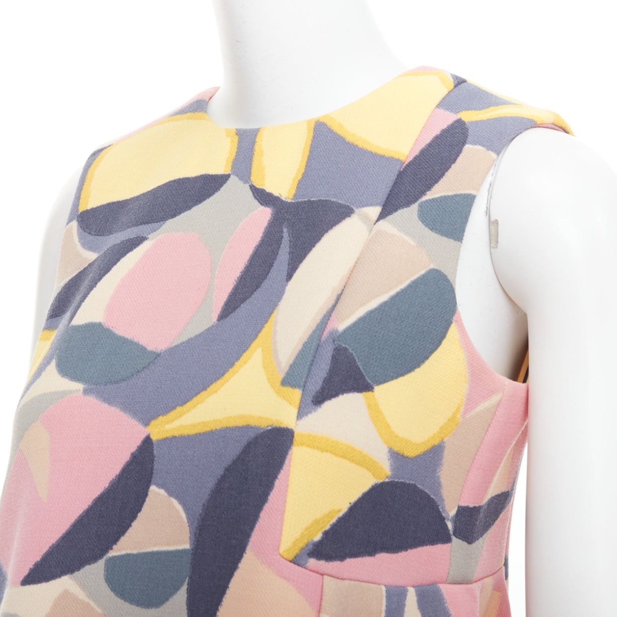 Marni MARNI pastel multicolor abstract print asymmetric peplum top IT38 XS Size XS / US 0-2 / IT 36-38 - 7 Thumbnail