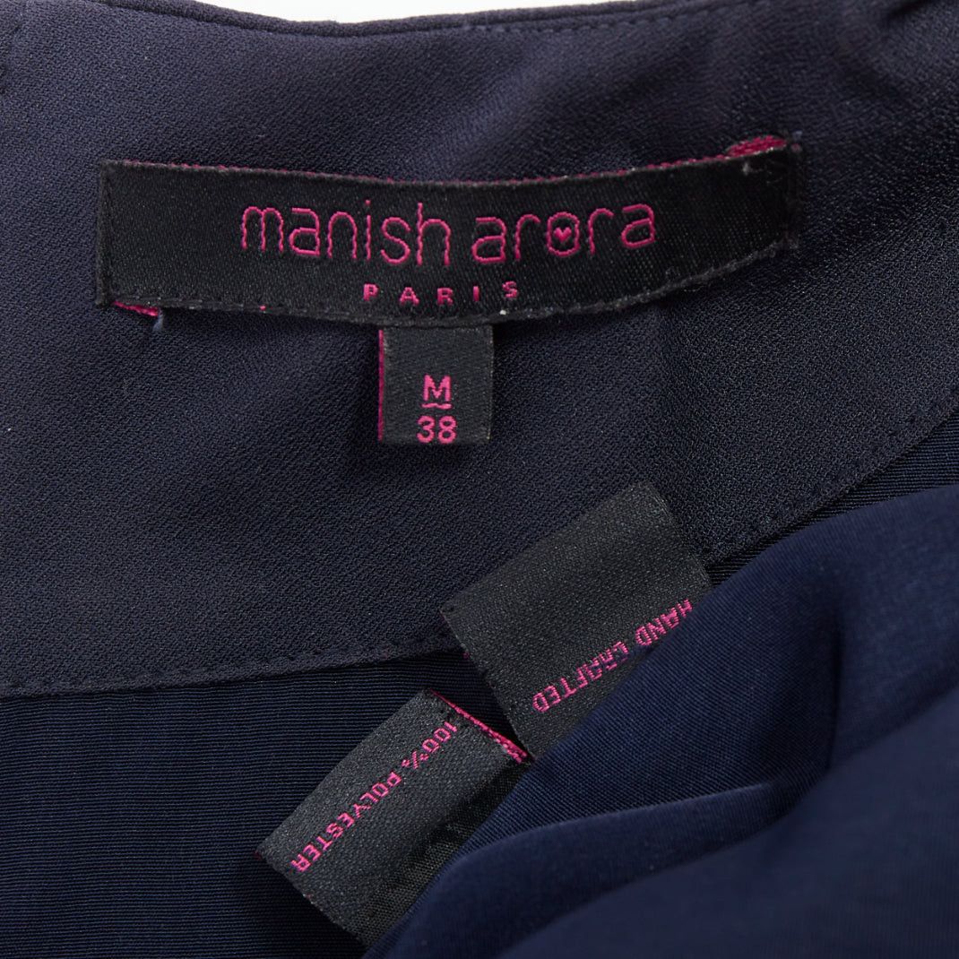 Manish Arora MANISH ARORA gold navy hand crafted 3D embellished top IT38 M Size M / US 6-8 / IT 42-44 - 8 Thumbnail