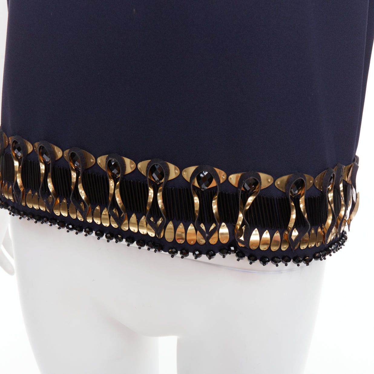 Manish Arora MANISH ARORA gold navy hand crafted 3D embellished top IT38 M Size M / US 6-8 / IT 42-44 - 7 Thumbnail