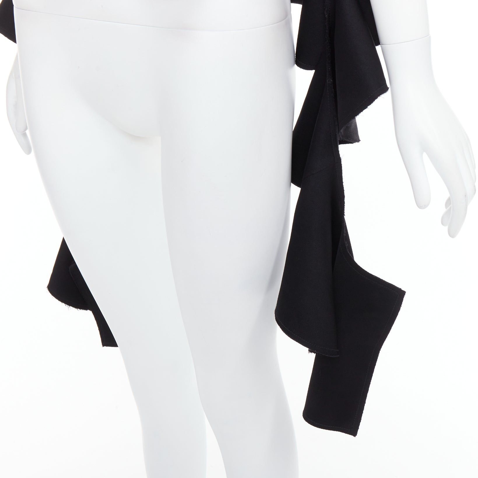 ELLERY ELLERY black cascade sleeves high low hem V-neck top UK8 S Size M / US 6-8 / IT 42-44 - 7 Thumbnail