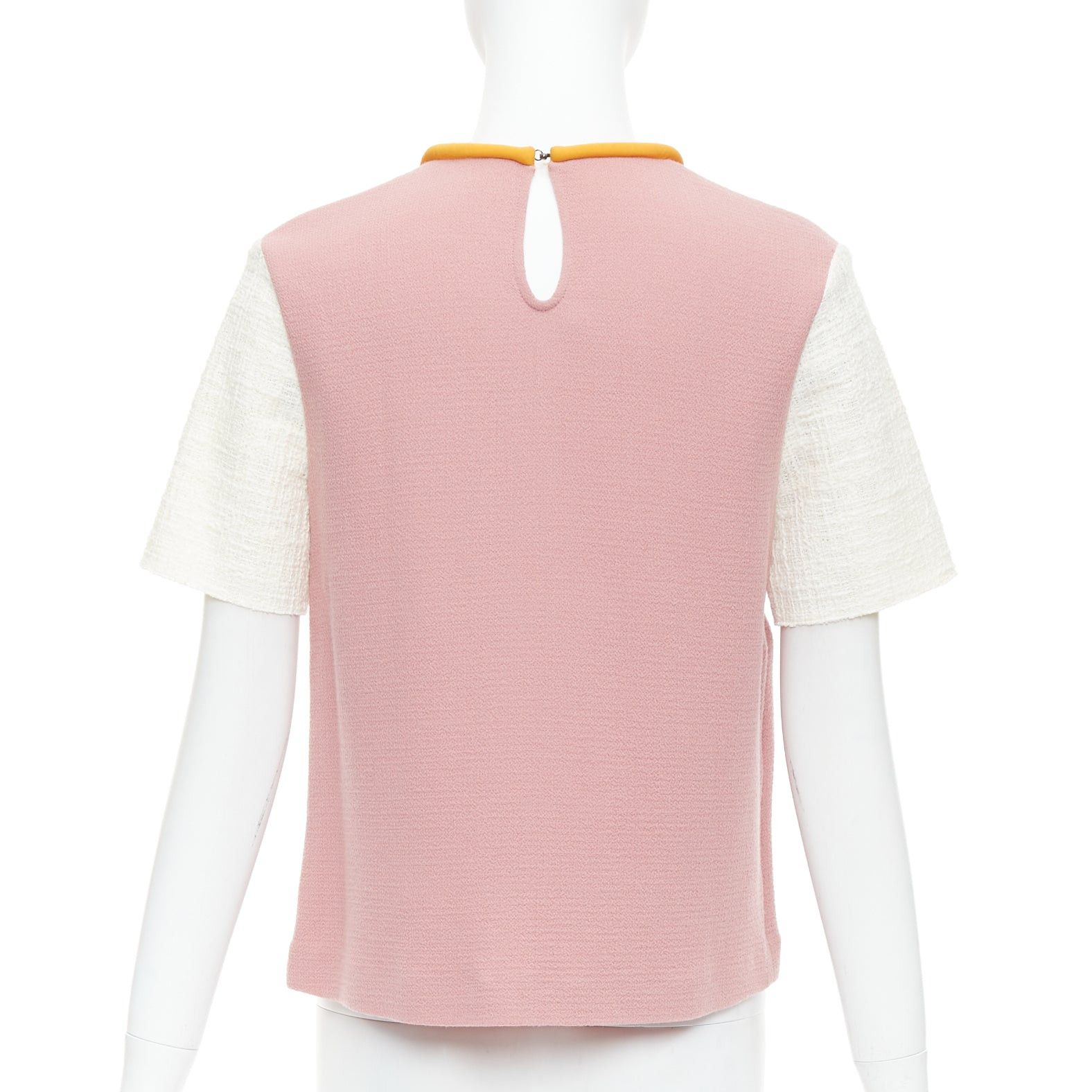 ROKSANDA ROKSANDA dusty pink wool cotton blend orange bow front top Size S / US 4 / IT 40 - 5 Thumbnail