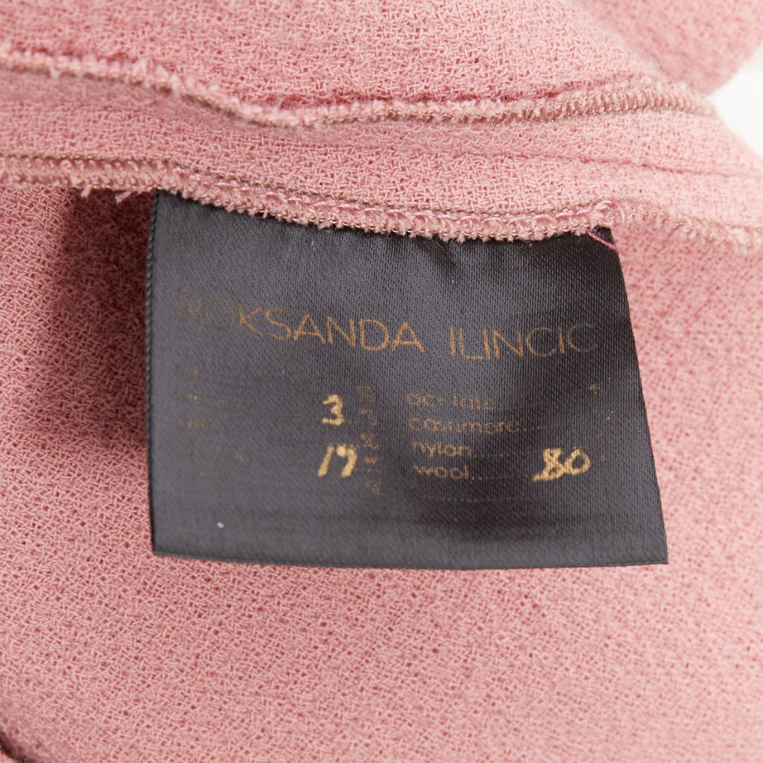 ROKSANDA ROKSANDA dusty pink wool cotton blend orange bow front top Size S / US 4 / IT 40 - 8 Thumbnail