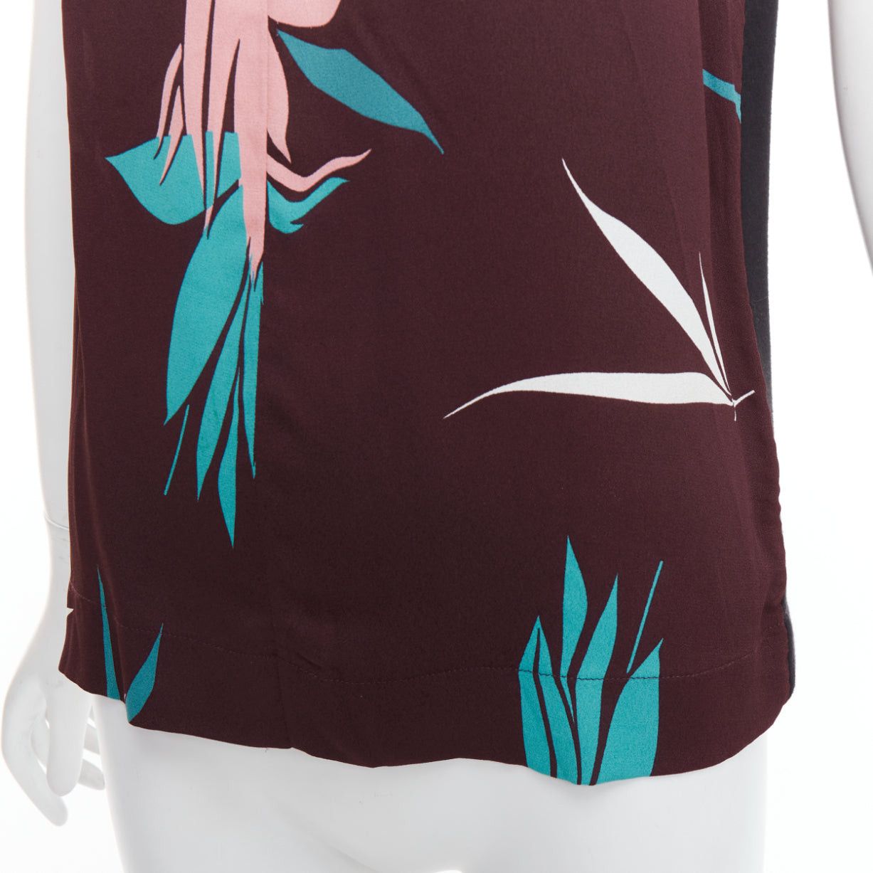 Marni MARNI brown green pink cotton blend tropical floral tank top IT40 S Size S / US 4 / IT 40 - 7 Thumbnail