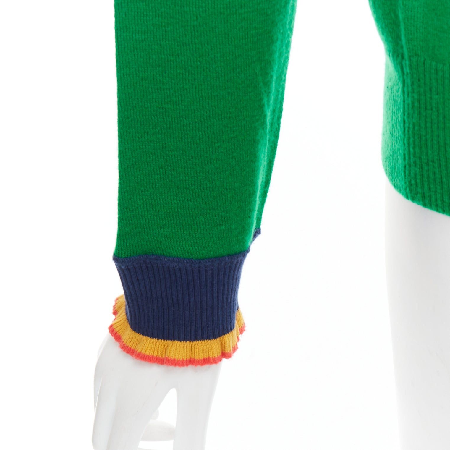 Vivienne Tam VIVIENNE TAM green merino wool cashmere oriental patch sweater M Size M / US 6-8 / IT 42-44 - 6 Thumbnail
