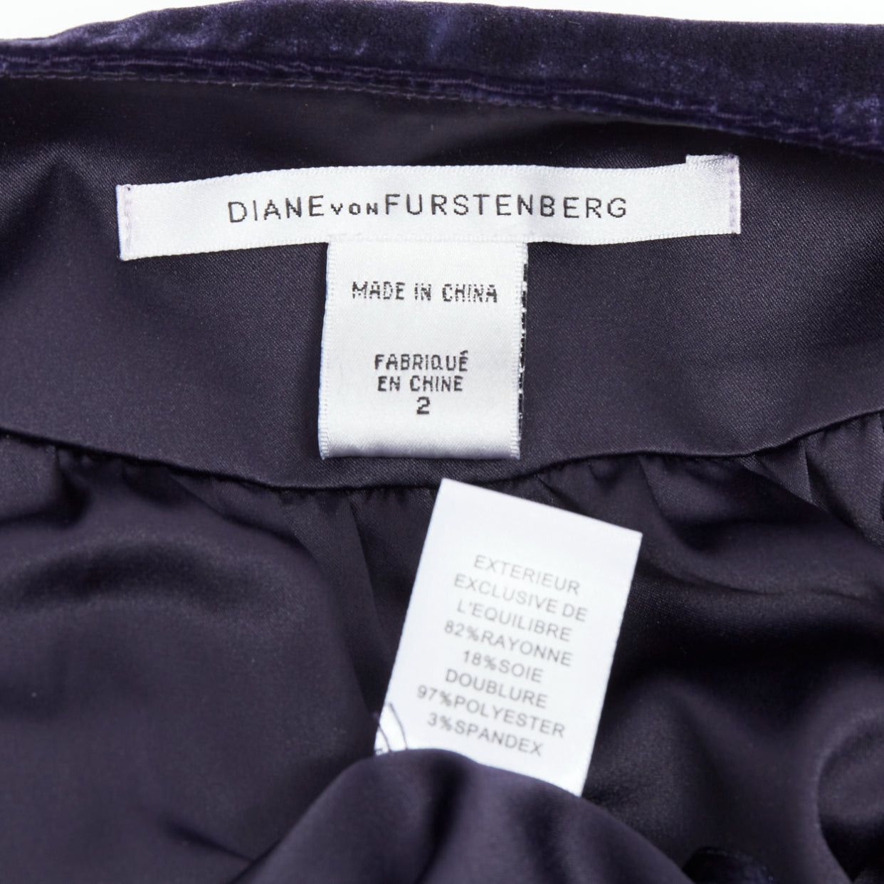 Diane von Furstenberg DIANE VON FURSTENBERG purple velour gold pailette sheath dress US2 S Size S / US 4 / IT 40 - 8 Thumbnail