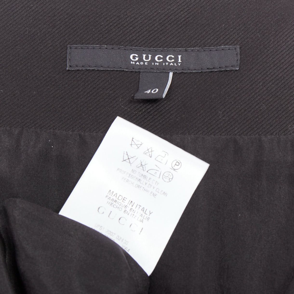 Gucci GUCCI 2007 black cotton origami pleat square neckline shift dress IT40 S Size S / US 4 / IT 40 - 8 Thumbnail
