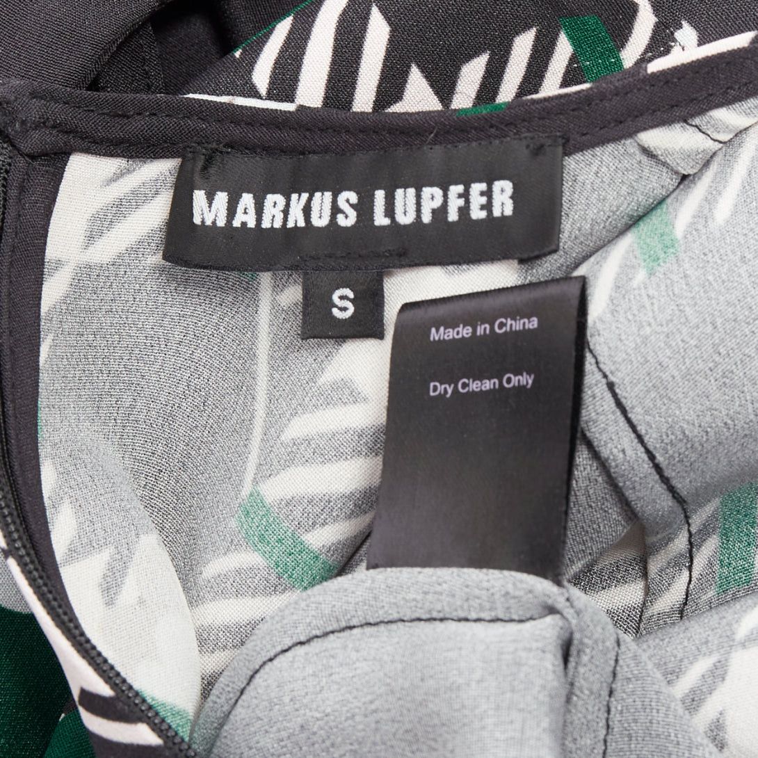 Markus Lupfer MARKUS LUPFER 2016 Runway green pink floral check drop waist dress S Size S / US 4 / IT 40 - 8 Thumbnail
