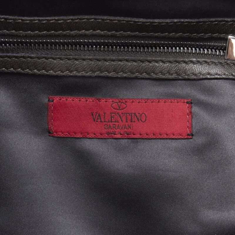 Valentino VALENTINO silver bead embellished grey leather crossbody large tote bag Size ONE SIZE - 12 Thumbnail