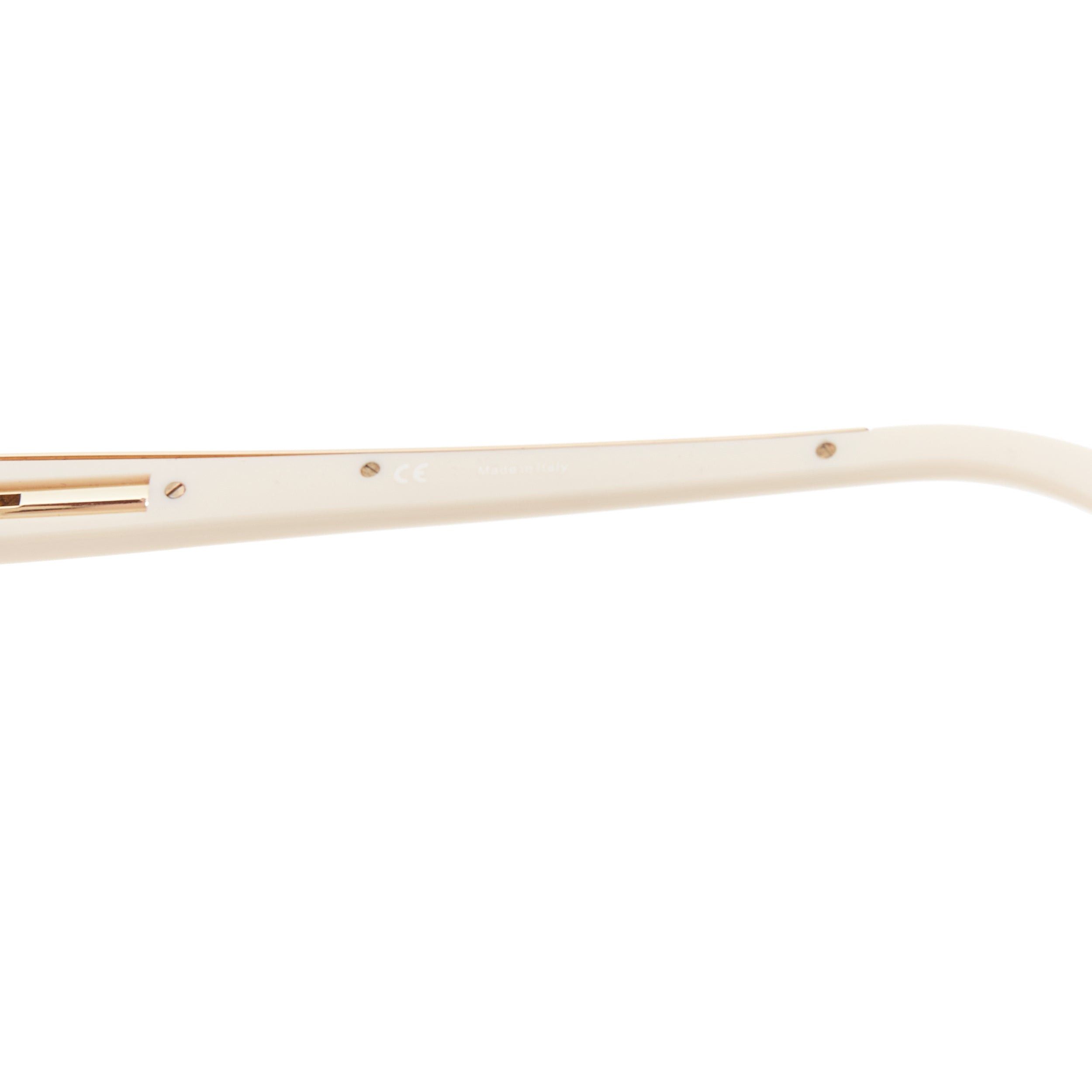 Givenchy GIVENCHY SGV883 cream acetate gold top logo sunglasses Size ONE SIZE - 8 Thumbnail