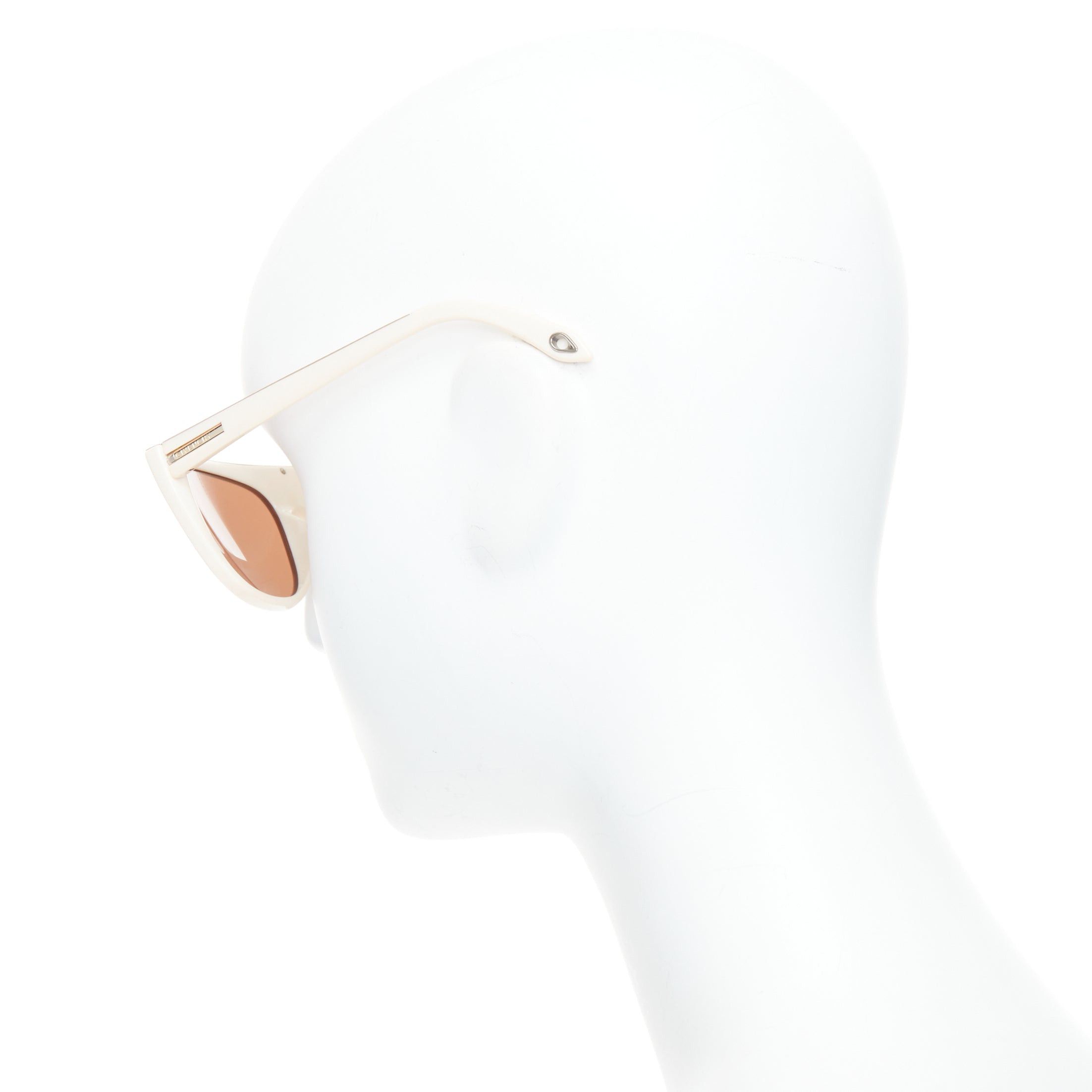 Givenchy GIVENCHY SGV883 cream acetate gold top logo sunglasses Size ONE SIZE - 5 Thumbnail