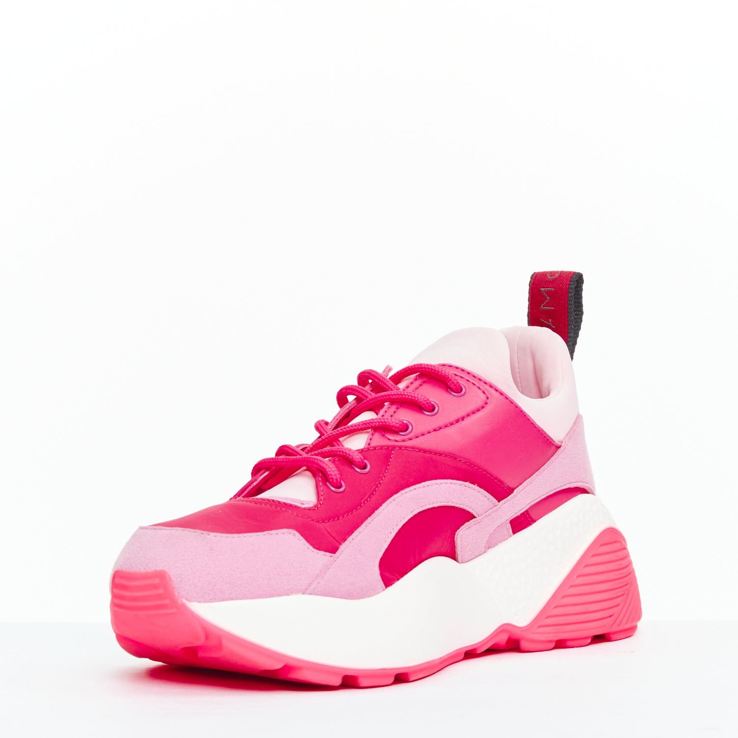 Stella McCartney STELLA MCCARTNEY Eclypse pink fabric patchwork dad sneakers EU38 Size US 8 / IT 38 - 4 Thumbnail