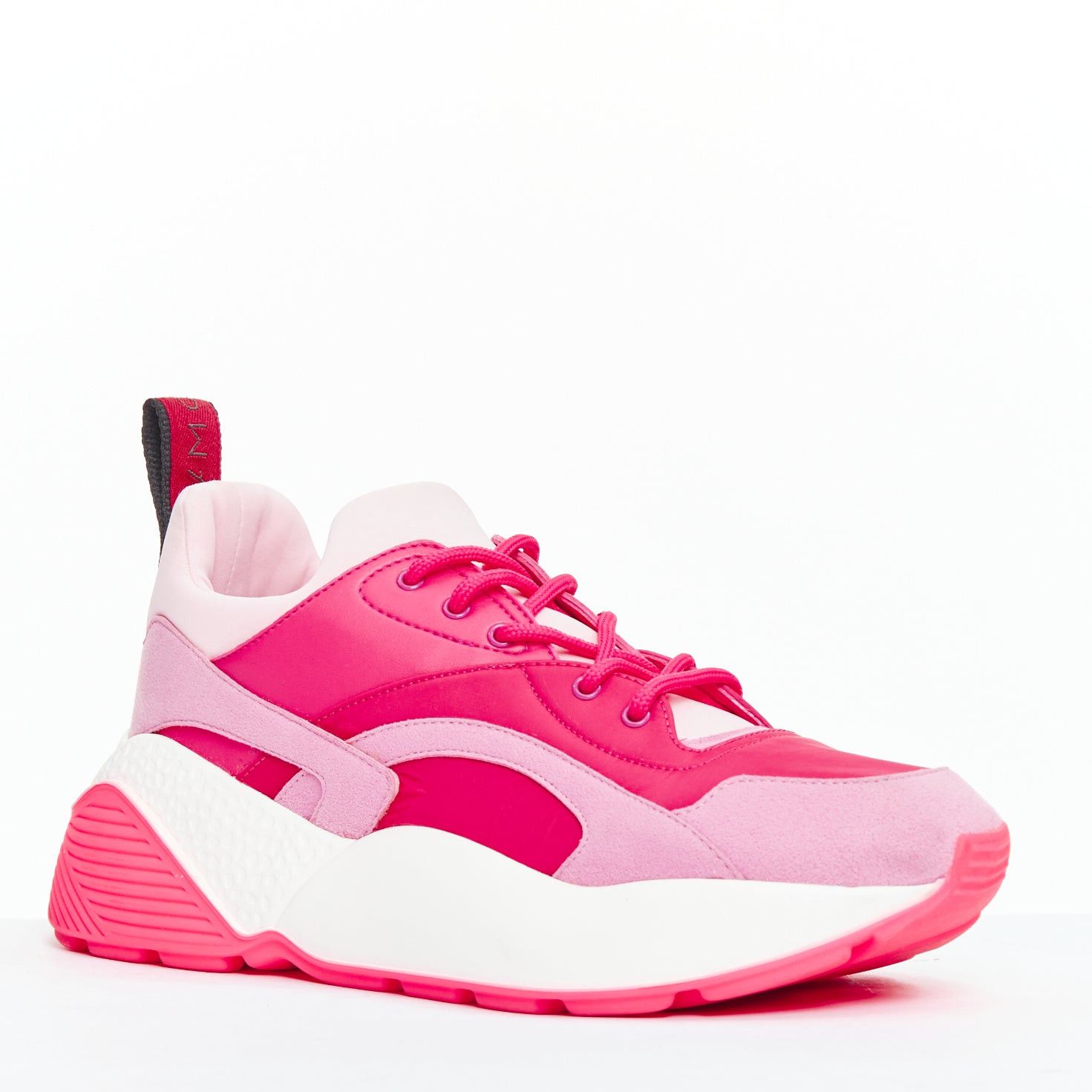 Stella McCartney STELLA MCCARTNEY Eclypse pink fabric patchwork dad sneakers EU38 Size US 8 / IT 38 - 2 Thumbnail