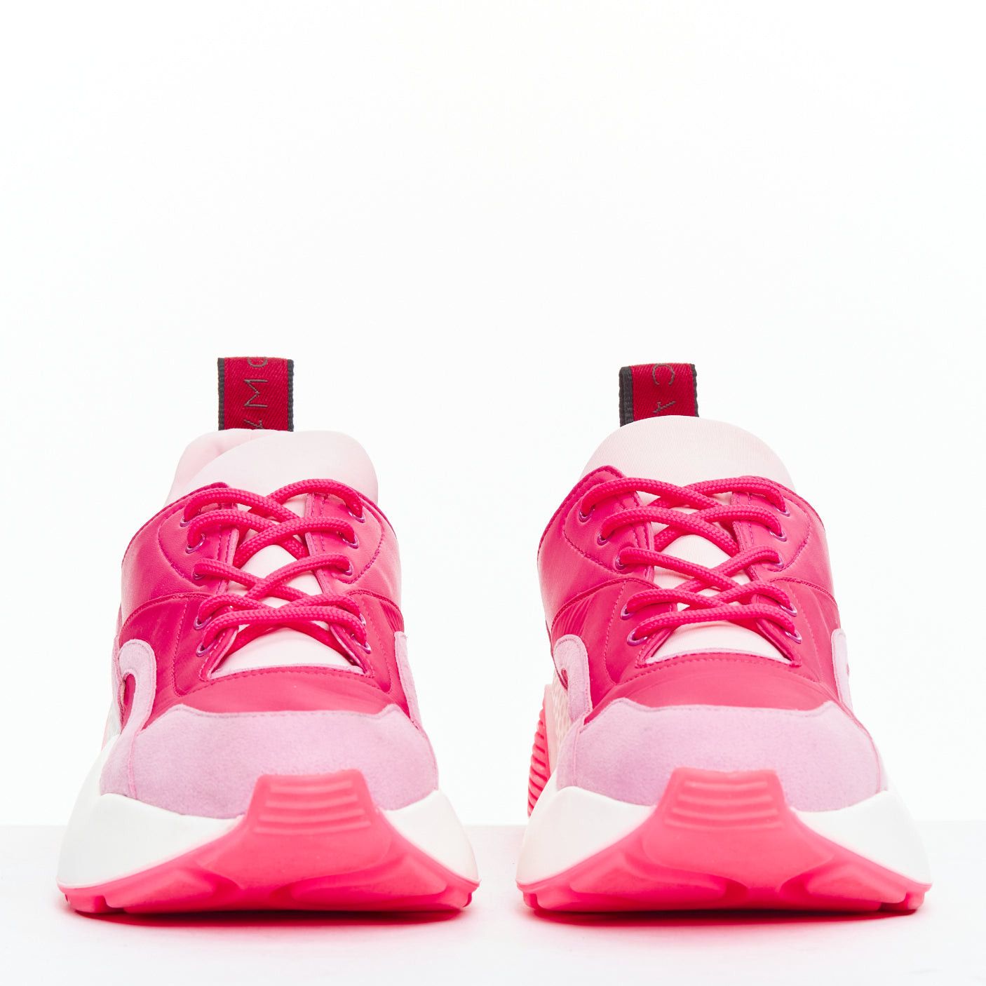 Stella McCartney STELLA MCCARTNEY Eclypse pink fabric patchwork dad sneakers EU38 Size US 8 / IT 38 - 3 Thumbnail