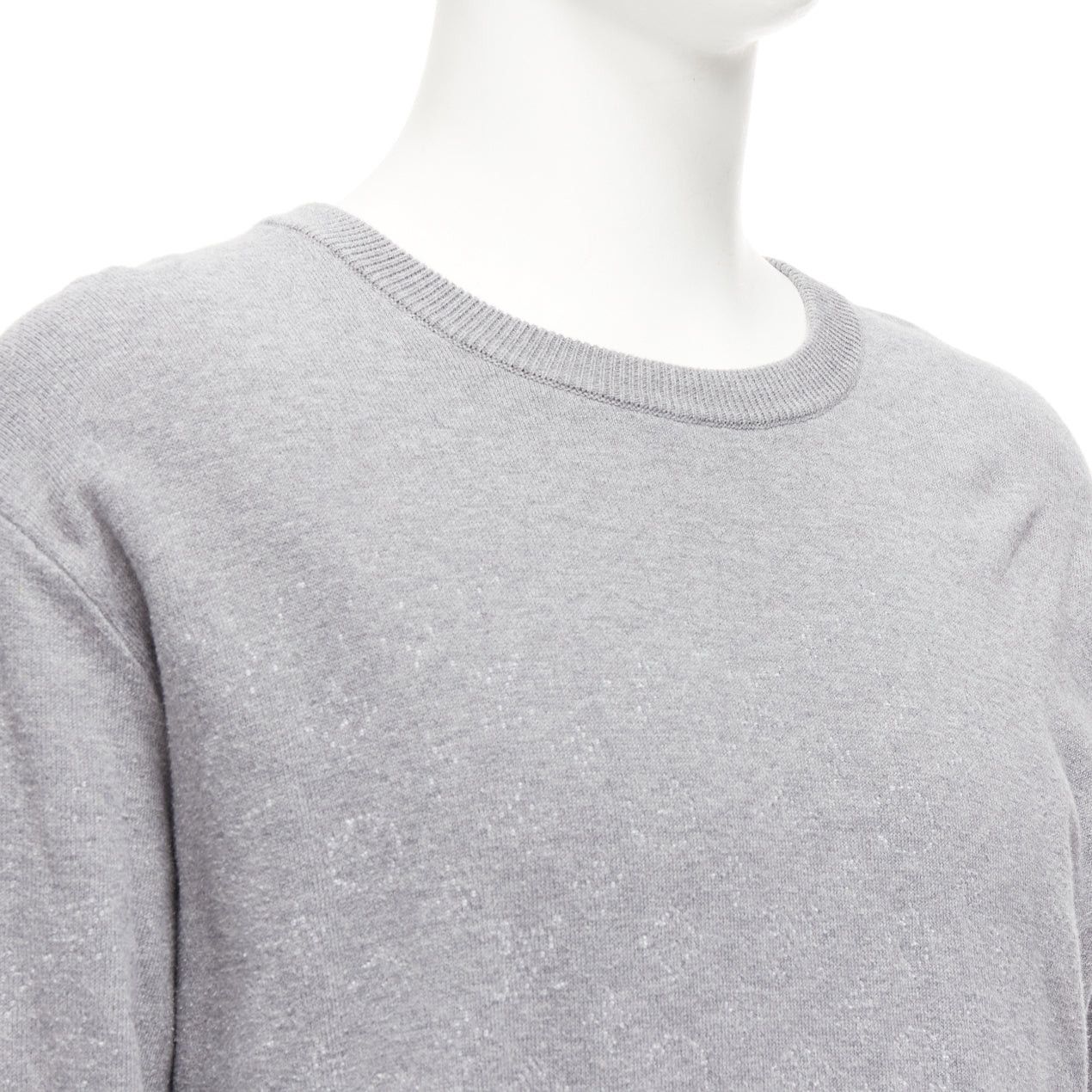 Louis Vuitton LOUIS VUITTON grey white ombre LV logo monogram crew sweatshirt L Size US L / EU 52-54 / 3 - 7 Thumbnail
