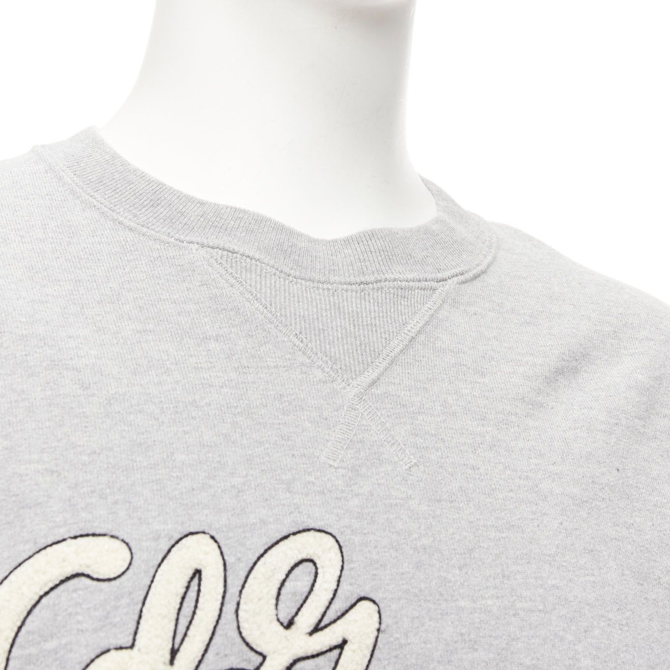 Comme des Garcons COMME DES GARCONS 2021 grey cotton white logo varsity sweatshirt M Size US M / EU 48-50 / 2 - 7 Thumbnail