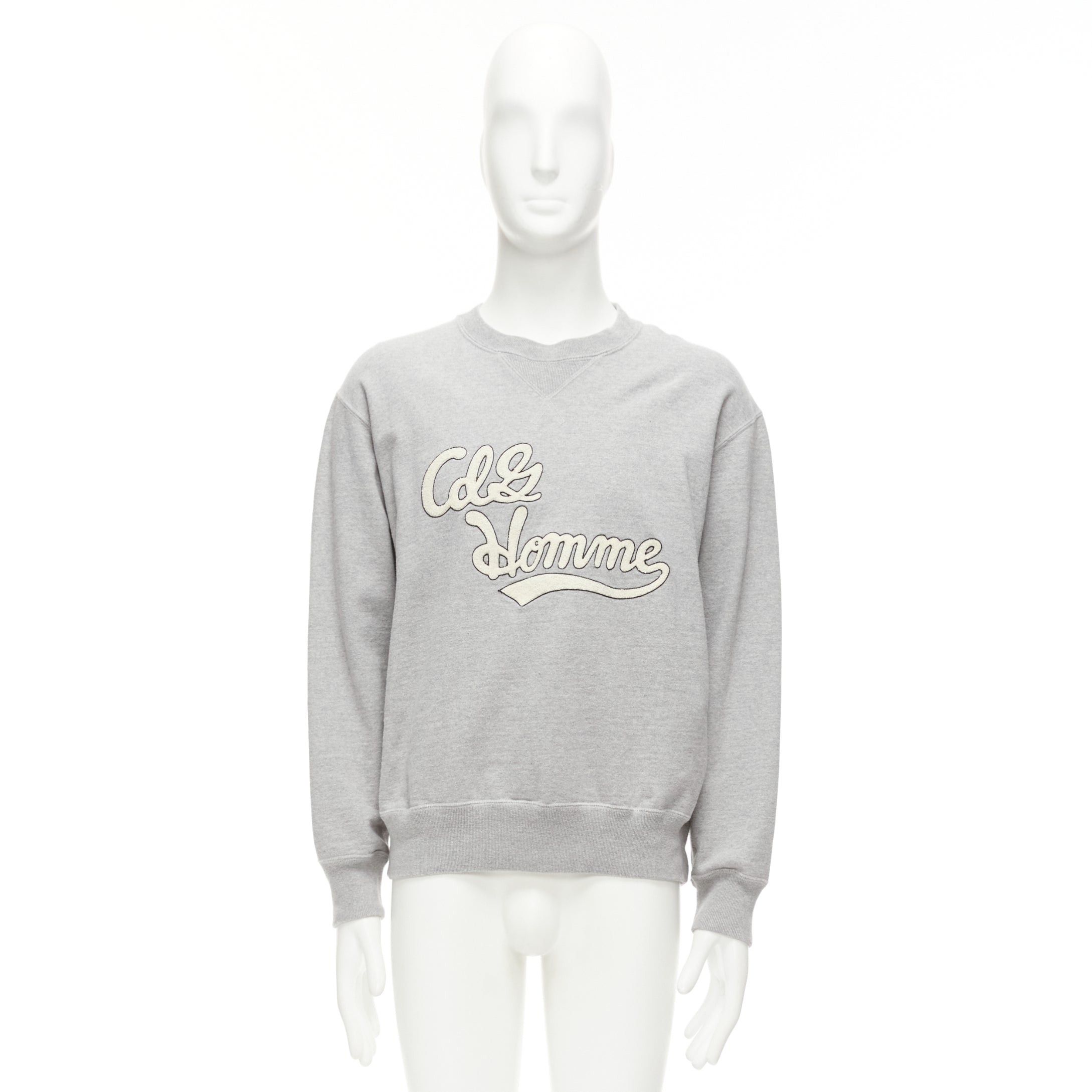 Comme des Garcons COMME DES GARCONS 2021 grey cotton white logo varsity sweatshirt M Size US M / EU 48-50 / 2 - 9 Thumbnail