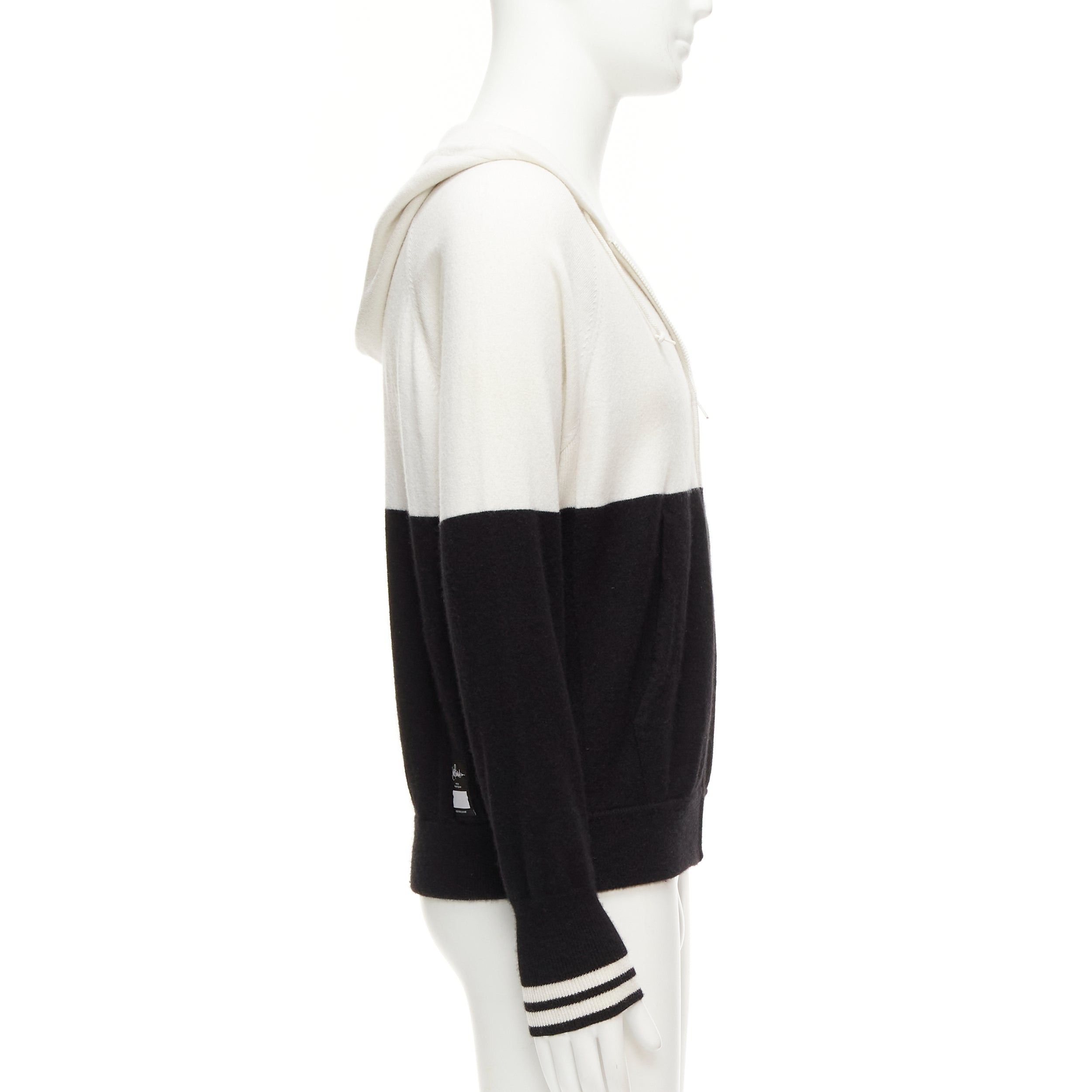 Loro Piana LORO PIANA Hiroshi Fujiwara 100% cashmere black white logo embroidery hoodie S Size US S / EU 44-46 / 1 - 5 Thumbnail