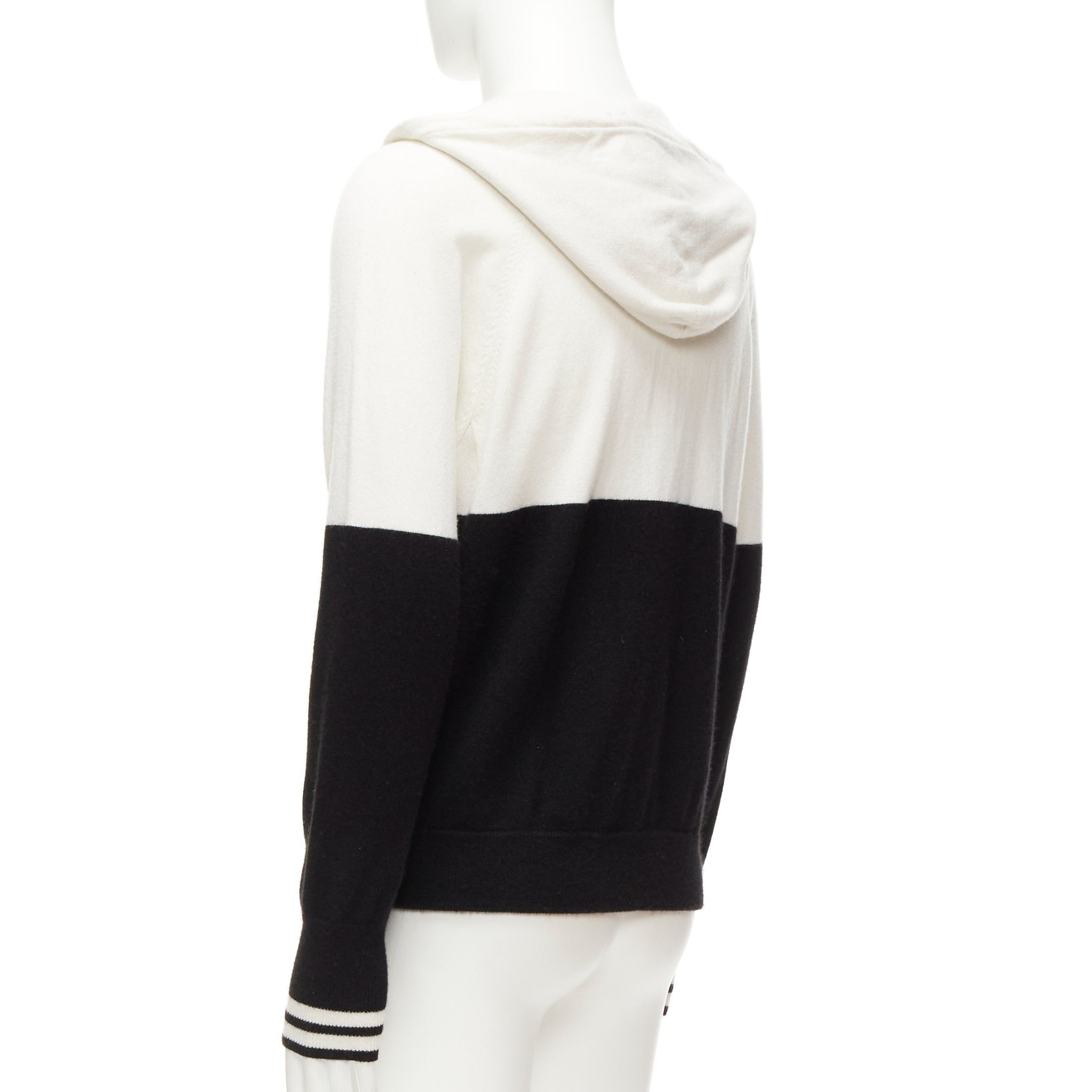 Loro Piana LORO PIANA Hiroshi Fujiwara 100% cashmere black white logo embroidery hoodie S Size US S / EU 44-46 / 1 - 7 Thumbnail