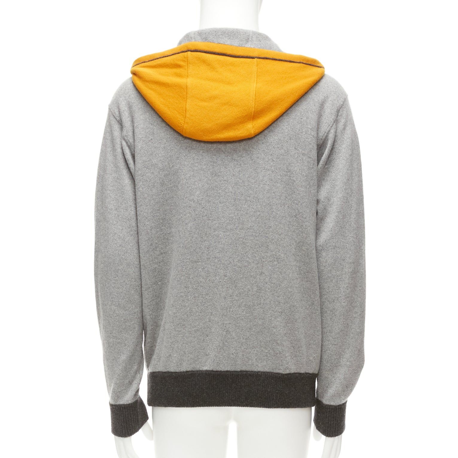 Loro Piana LORO PIANA 100% baby cashmere grey tiger print reversible hoodie zip up M Size US M / EU 48-50 / 2 - 6 Thumbnail