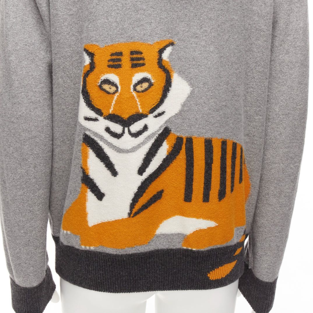 Loro Piana LORO PIANA 100% baby cashmere grey tiger print reversible hoodie zip up M Size US M / EU 48-50 / 2 - 13 Thumbnail