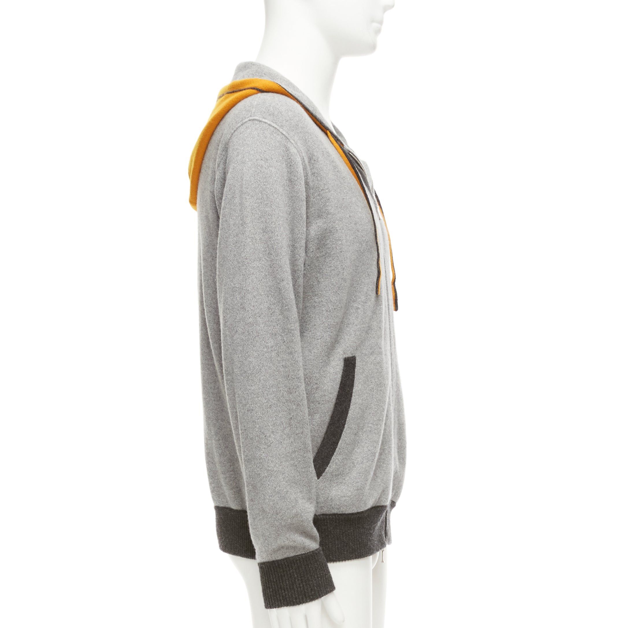 Loro Piana LORO PIANA 100% baby cashmere grey tiger print reversible hoodie zip up M Size US M / EU 48-50 / 2 - 5 Thumbnail