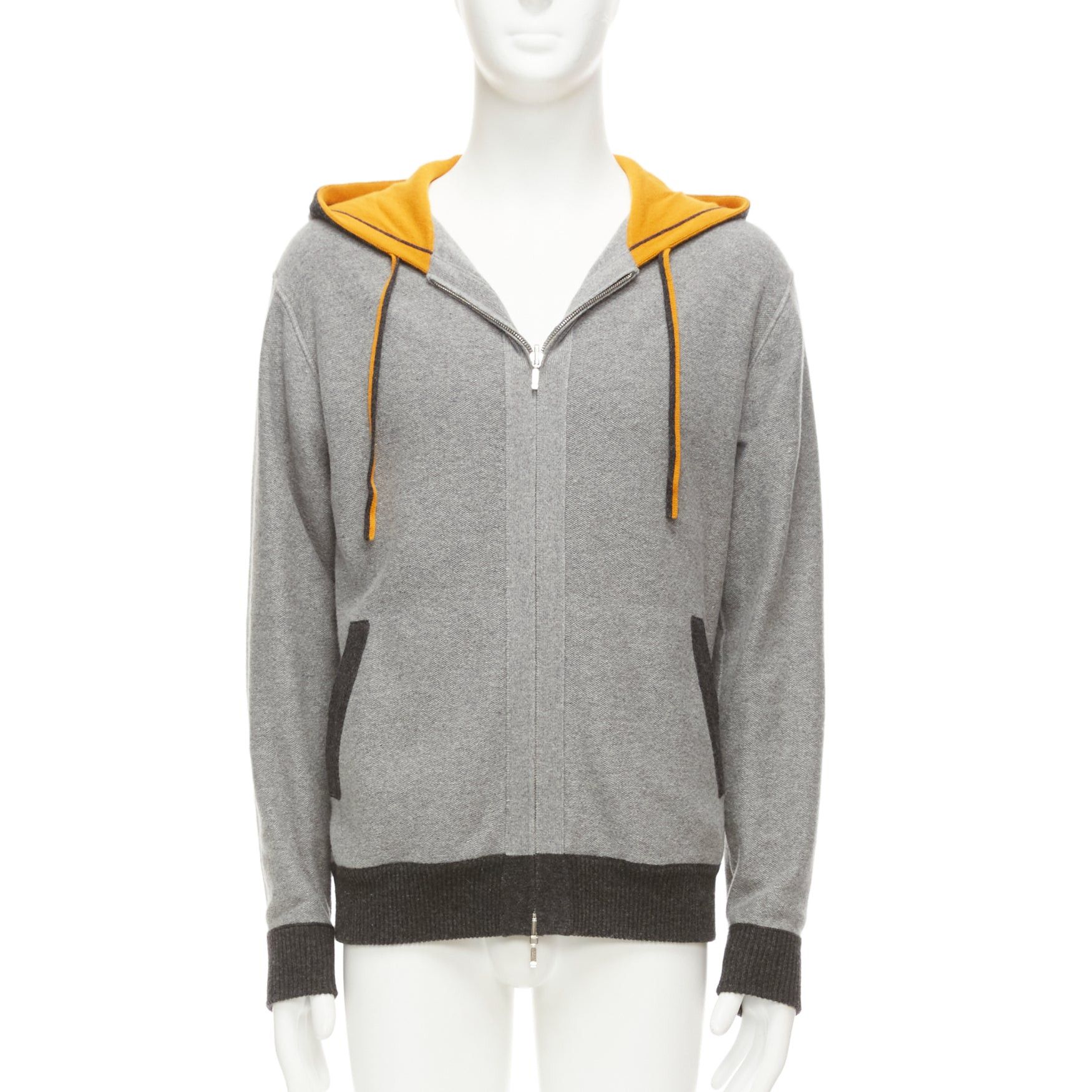 Loro Piana LORO PIANA 100% baby cashmere grey tiger print reversible hoodie zip up M Size US M / EU 48-50 / 2 - 9 Thumbnail