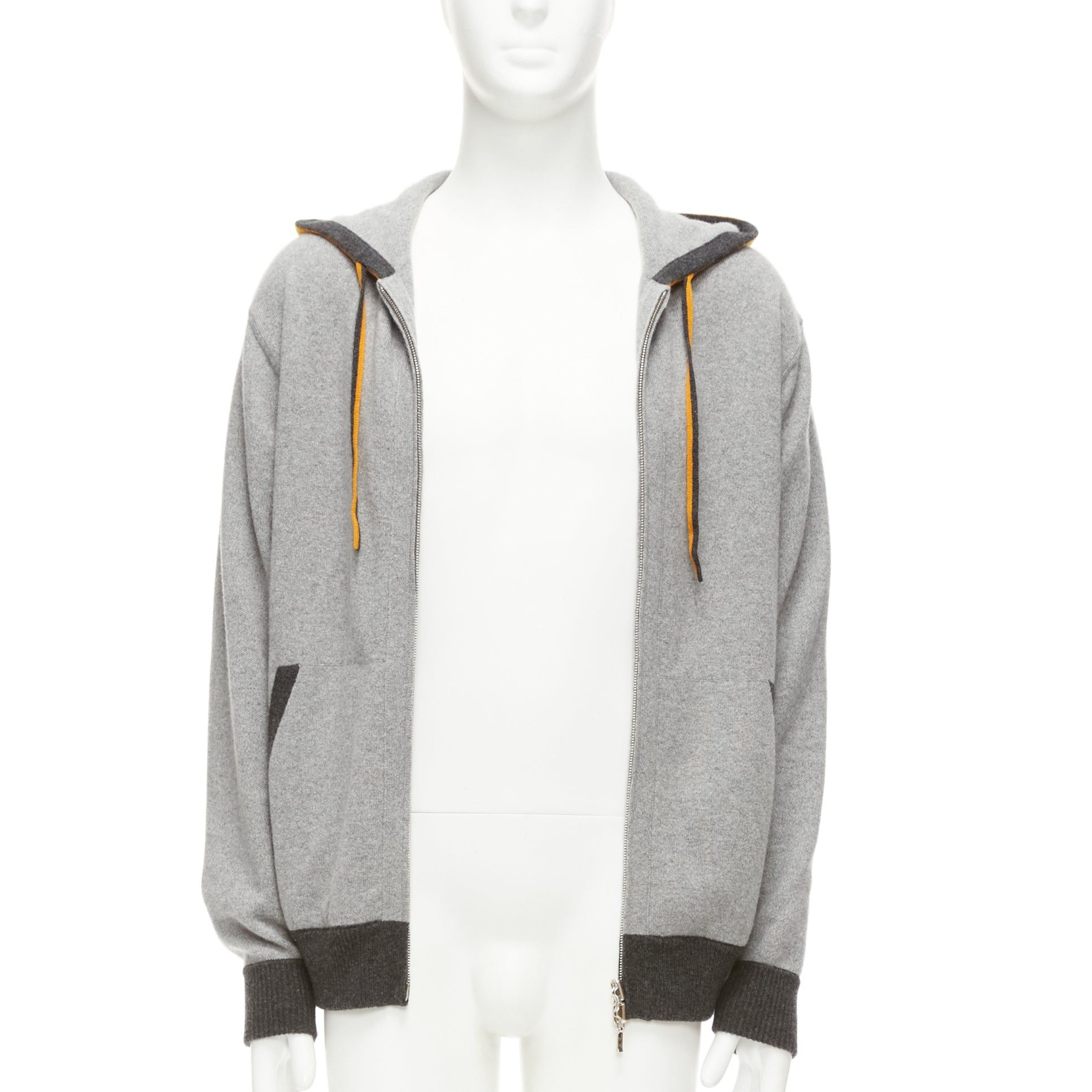 Loro Piana LORO PIANA 100% baby cashmere grey tiger print reversible hoodie zip up M Size US M / EU 48-50 / 2 - 2 Thumbnail