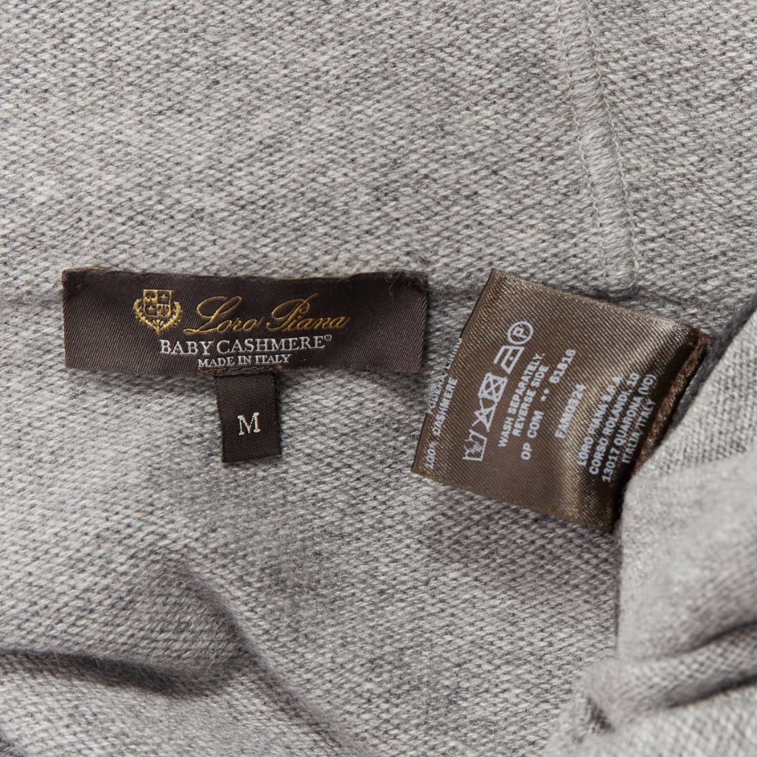 Loro Piana LORO PIANA 100% baby cashmere grey tiger print reversible hoodie zip up M Size US M / EU 48-50 / 2 - 15 Thumbnail