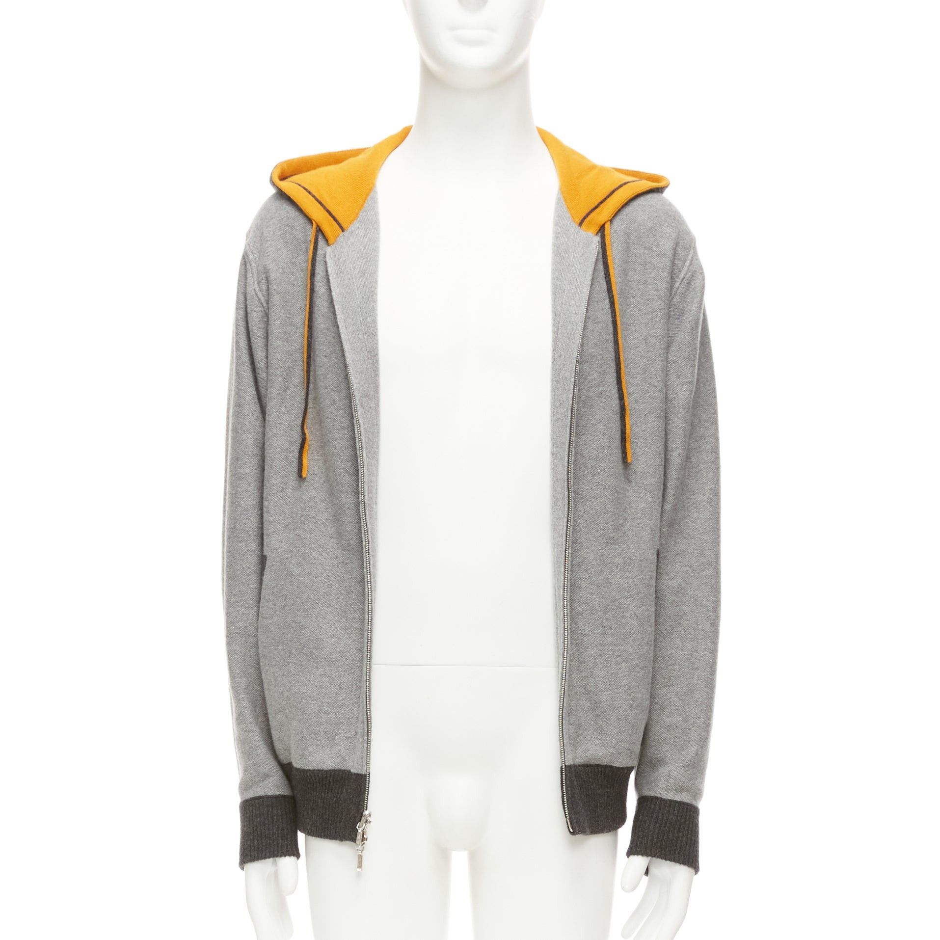 Loro Piana LORO PIANA 100% baby cashmere grey tiger print reversible hoodie zip up M Size US M / EU 48-50 / 2 - 8 Thumbnail