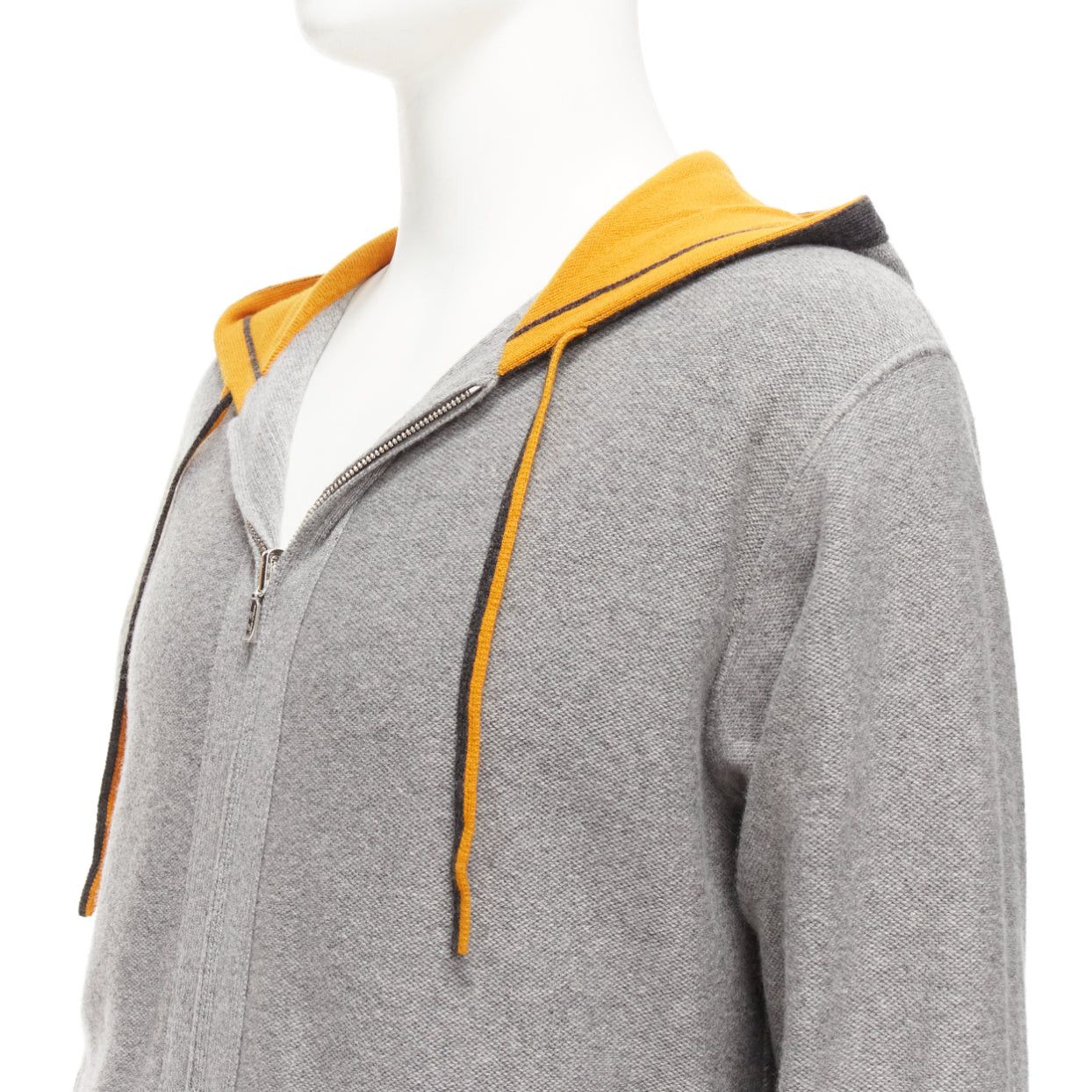Loro Piana LORO PIANA 100% baby cashmere grey tiger print reversible hoodie zip up M Size US M / EU 48-50 / 2 - 14 Thumbnail