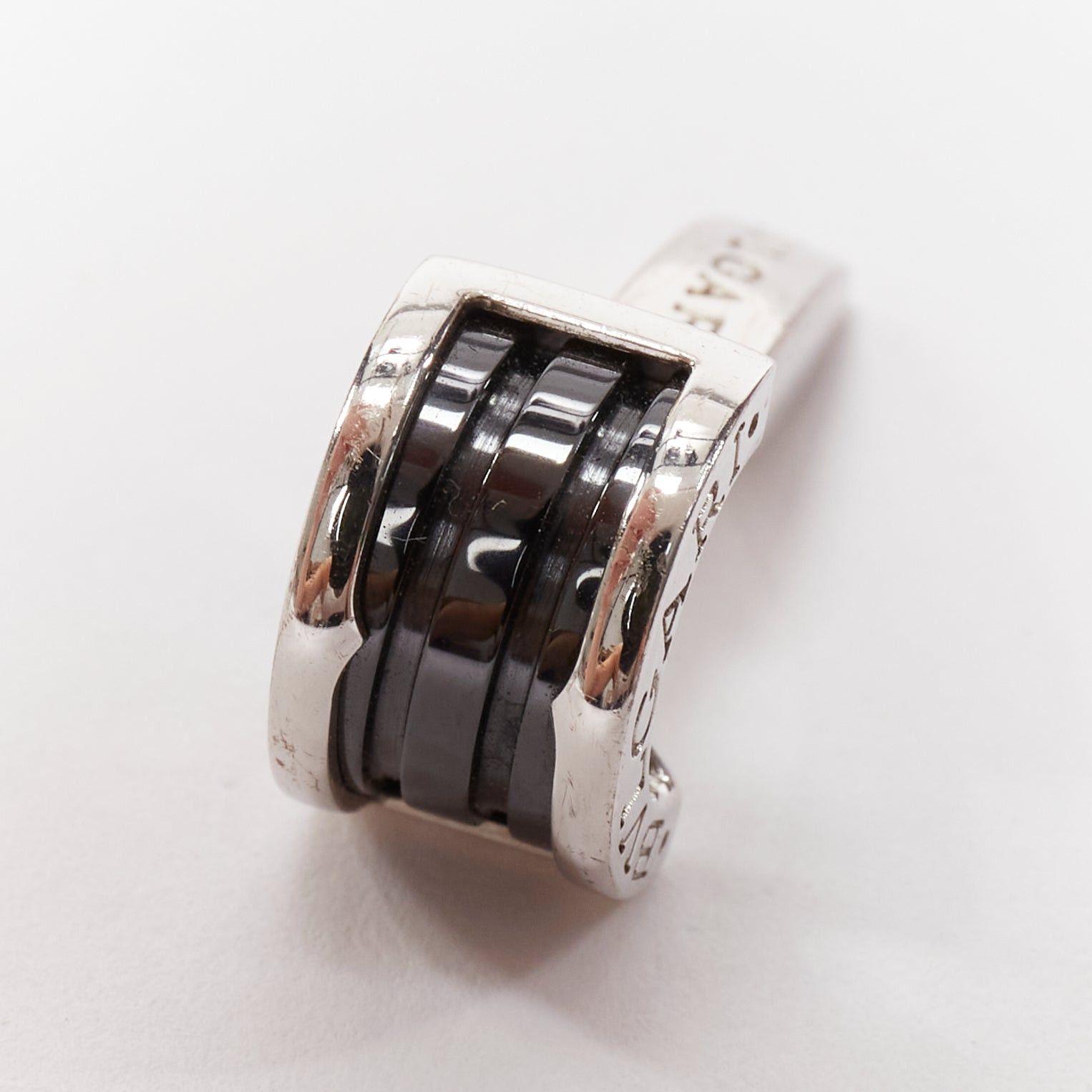 Bvlgari BULGARI Bzero 925 sterling silver black onyx logo back cufflinks Size ONE SIZE - 3 Thumbnail