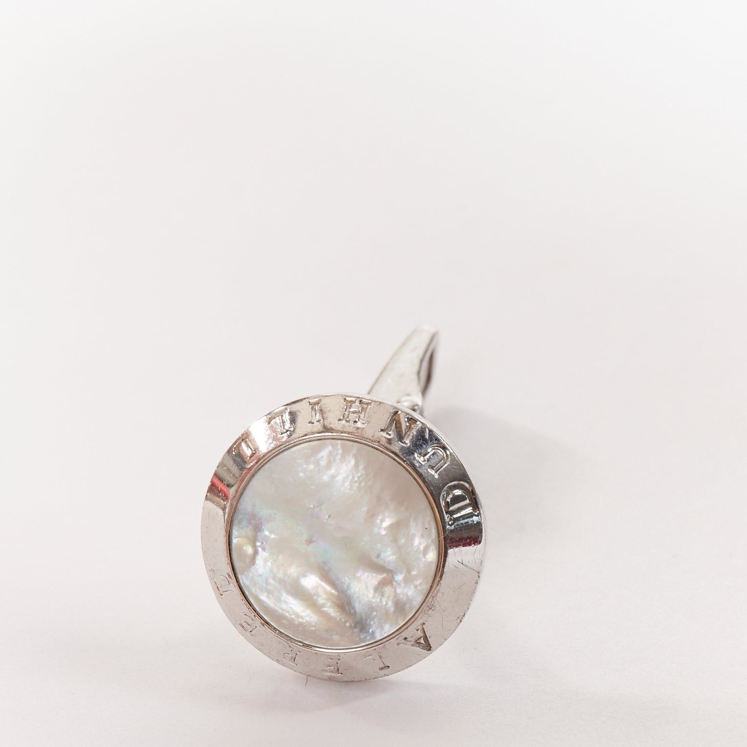 Alfred Dunhill ALFRED DUNHILL 925 steel holographic mother of pearl round logo cufflinks Size ONE SIZE - 3 Thumbnail