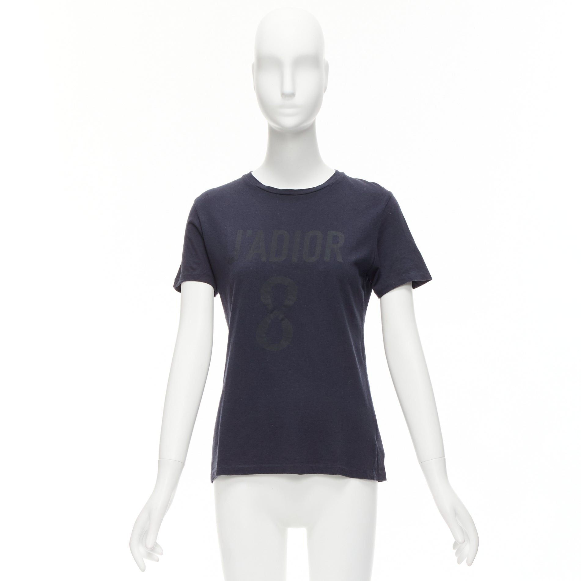 Dior CHRISTIAN DIOR Jadior 8 washed black cotton linen screen print tshirt XS Size S / US 4 / IT 40 - 9 Thumbnail
