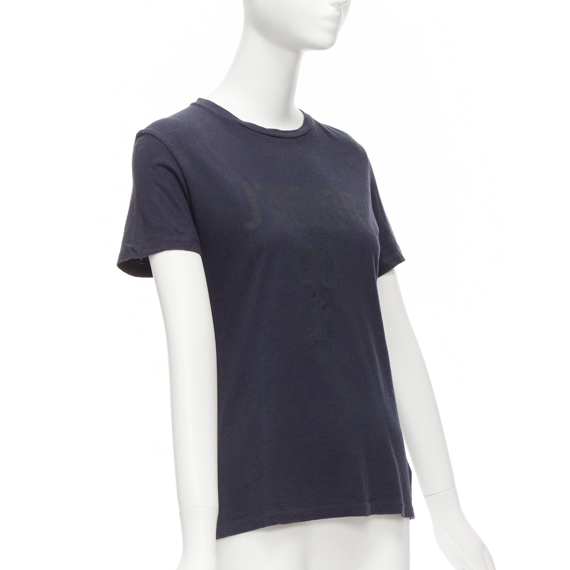 Dior CHRISTIAN DIOR Jadior 8 washed black cotton linen screen print tshirt XS Size S / US 4 / IT 40 - 3 Thumbnail