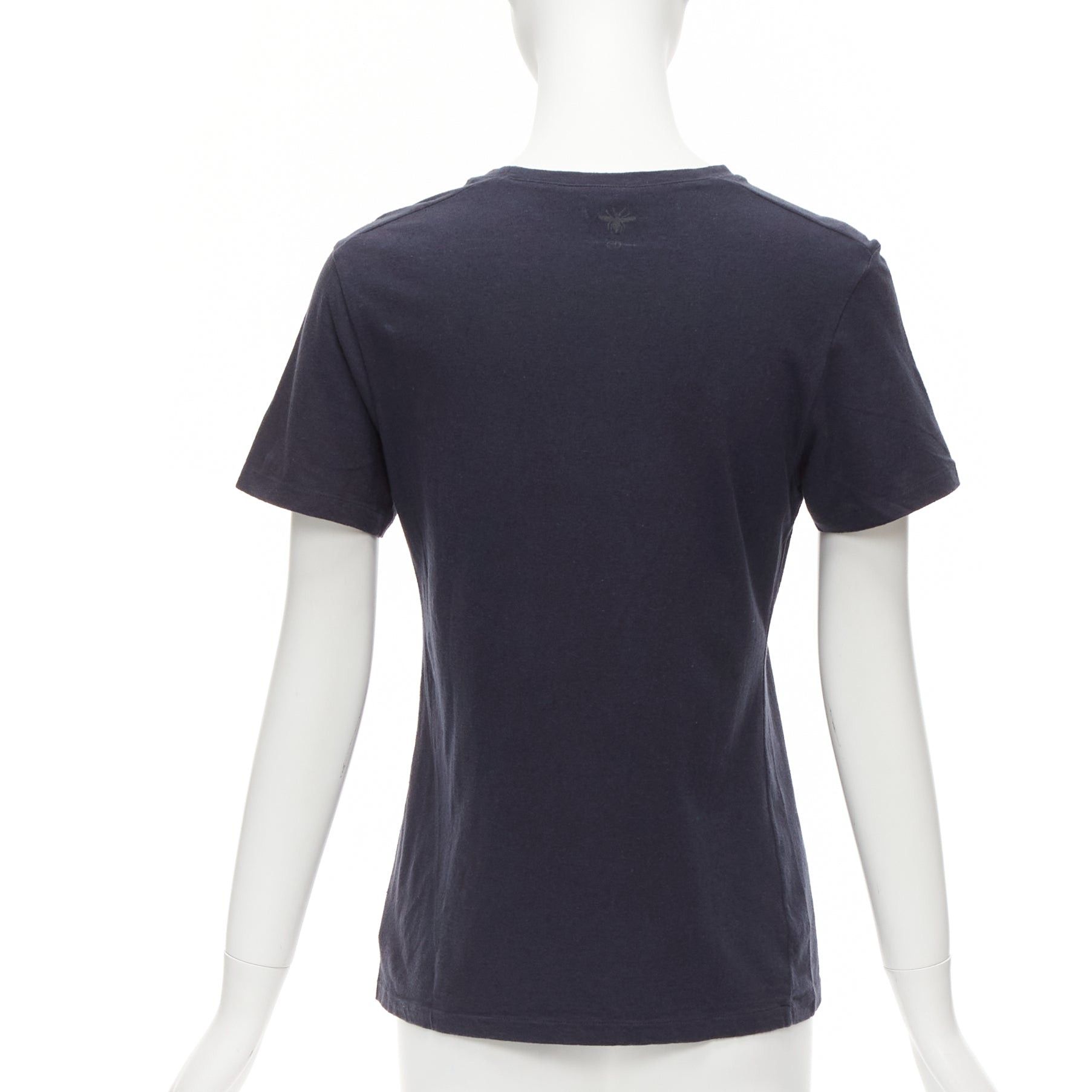 Dior CHRISTIAN DIOR Jadior 8 washed black cotton linen screen print tshirt XS Size S / US 4 / IT 40 - 5 Thumbnail