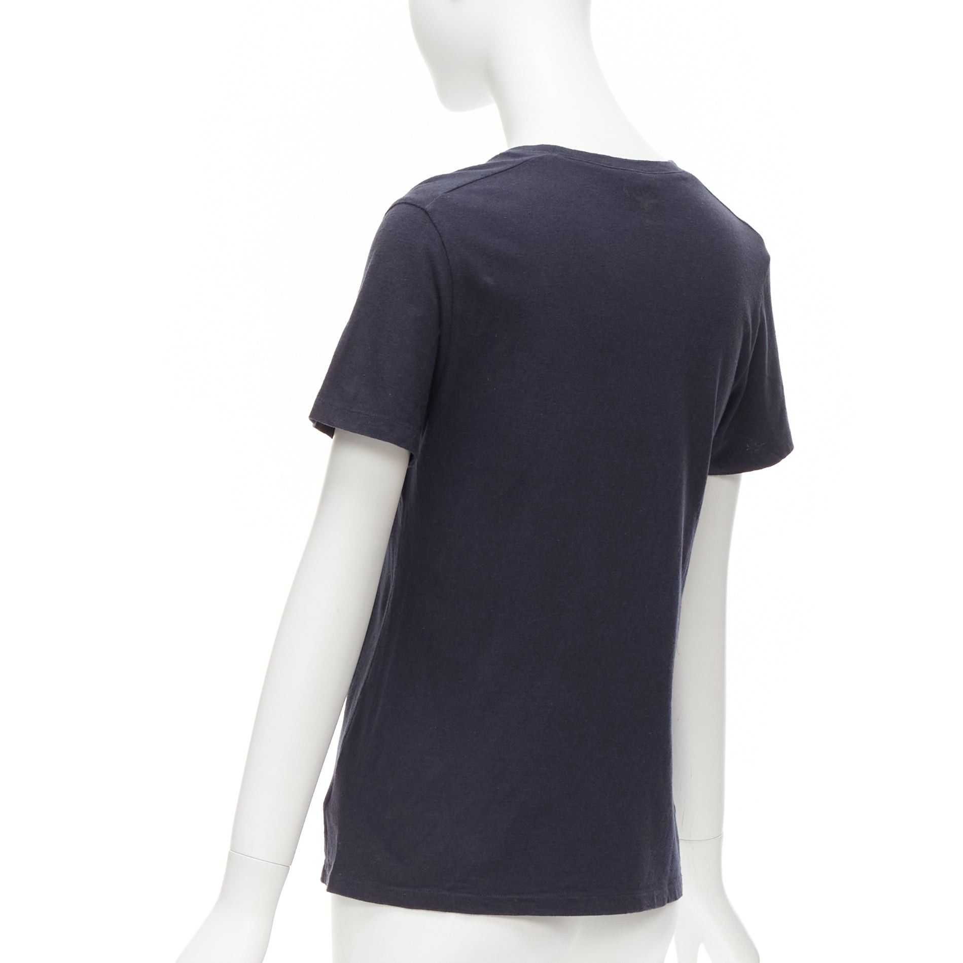 Dior CHRISTIAN DIOR Jadior 8 washed black cotton linen screen print tshirt XS Size S / US 4 / IT 40 - 6 Thumbnail
