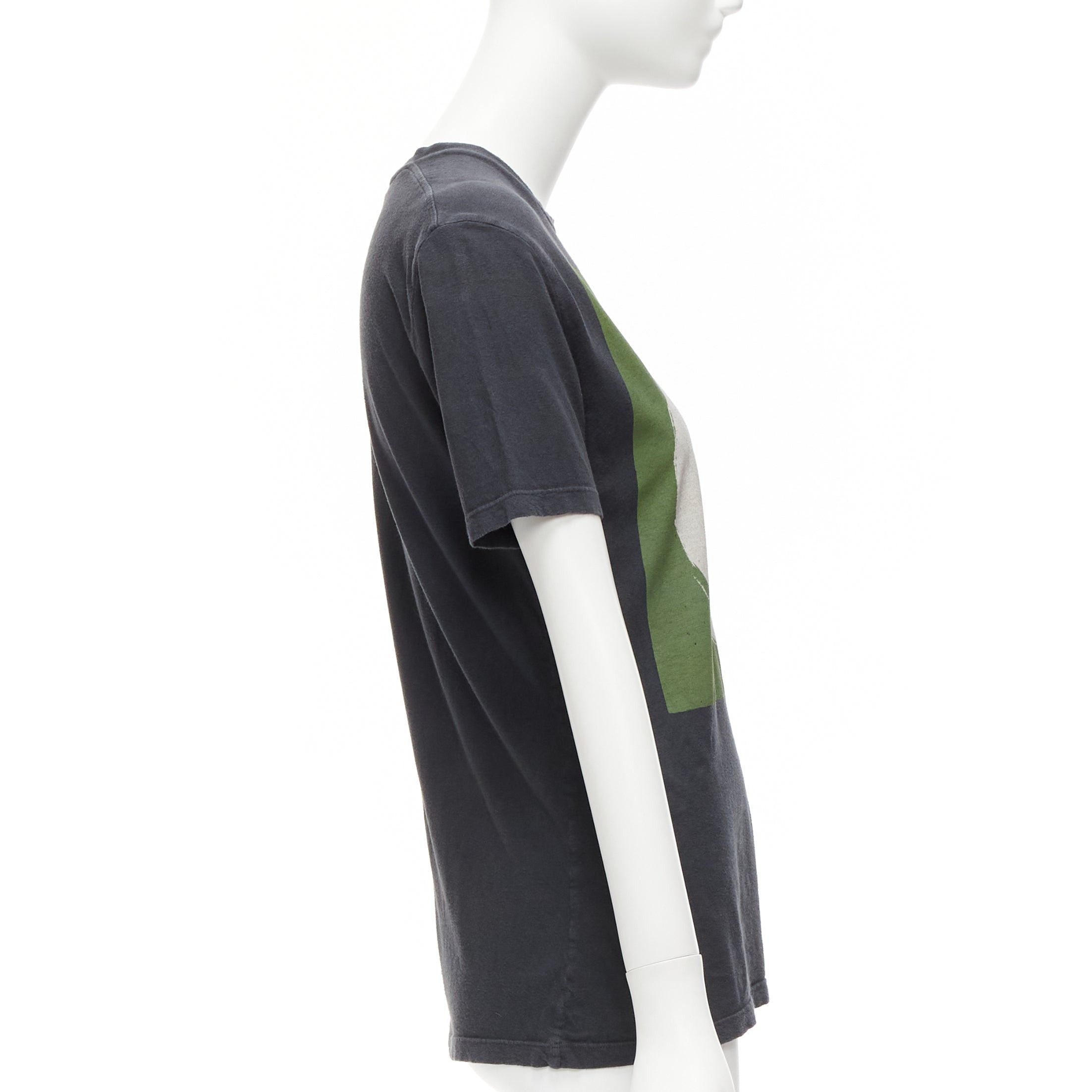 Dior CHRISTIAN DIOR Non Non Et Non washed black green cotton linen tshirt XS Size S / US 4 / IT 40 - 4 Thumbnail