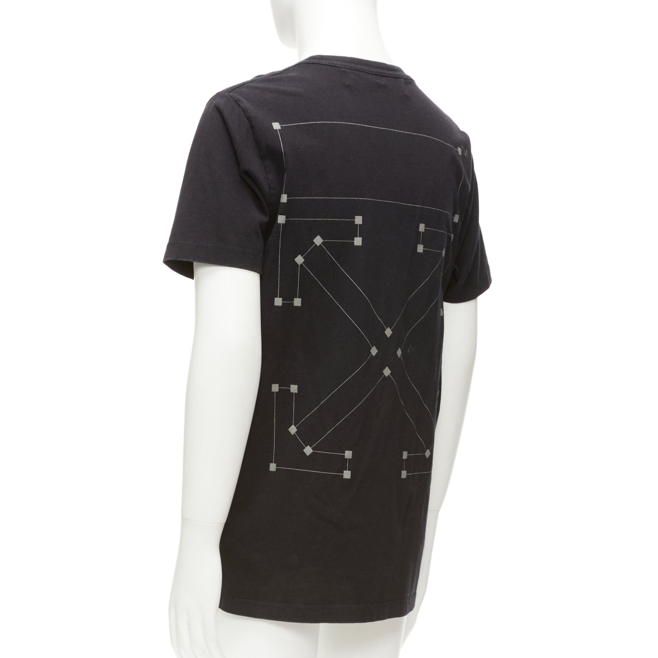 Off-White OFF WHITE Virgil Abloh 2020 black logo giant print back cotton tshirt M Size US M / EU 48-50 / 2 - 6 Thumbnail