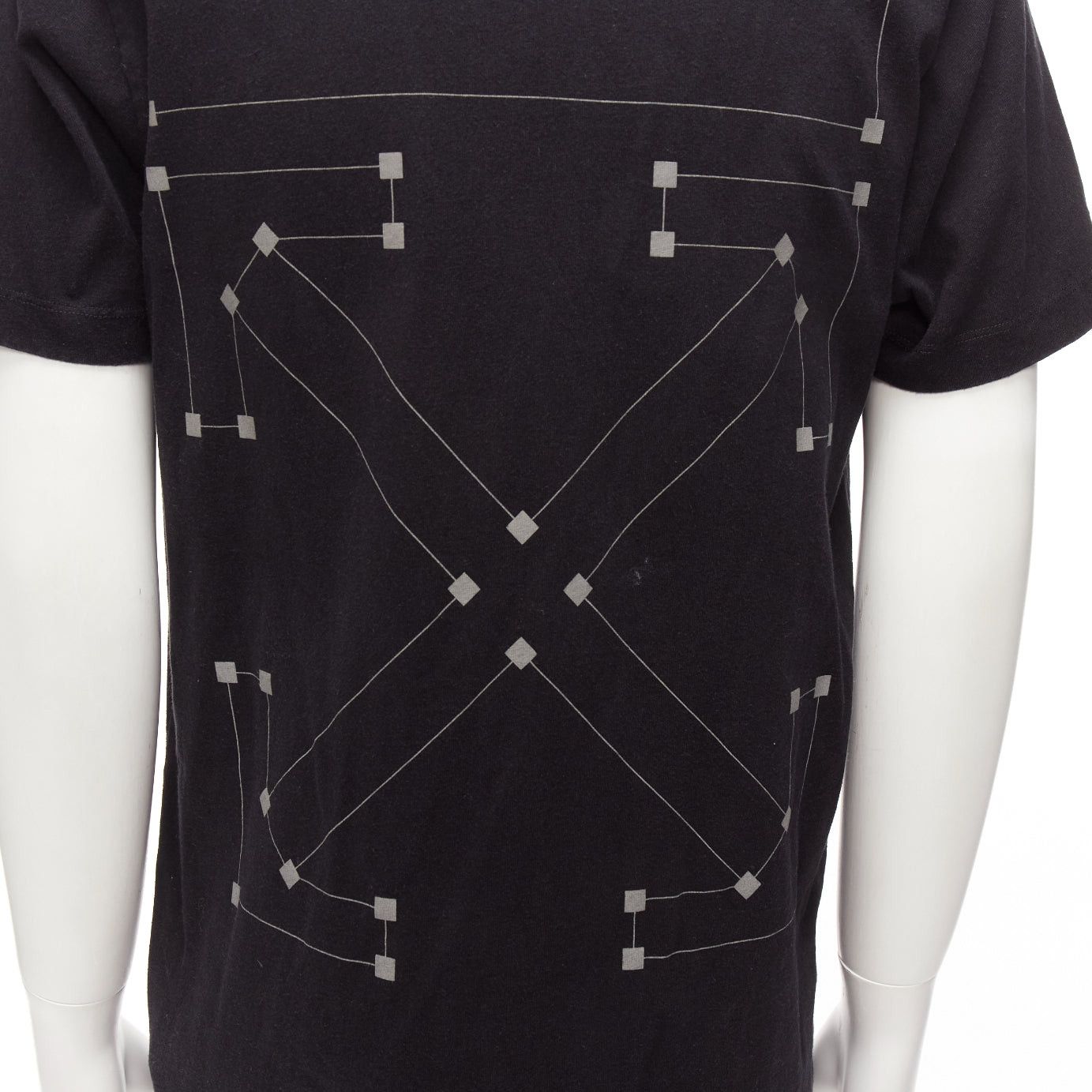 Off-White OFF WHITE Virgil Abloh 2020 black logo giant print back cotton tshirt M Size US M / EU 48-50 / 2 - 7 Thumbnail