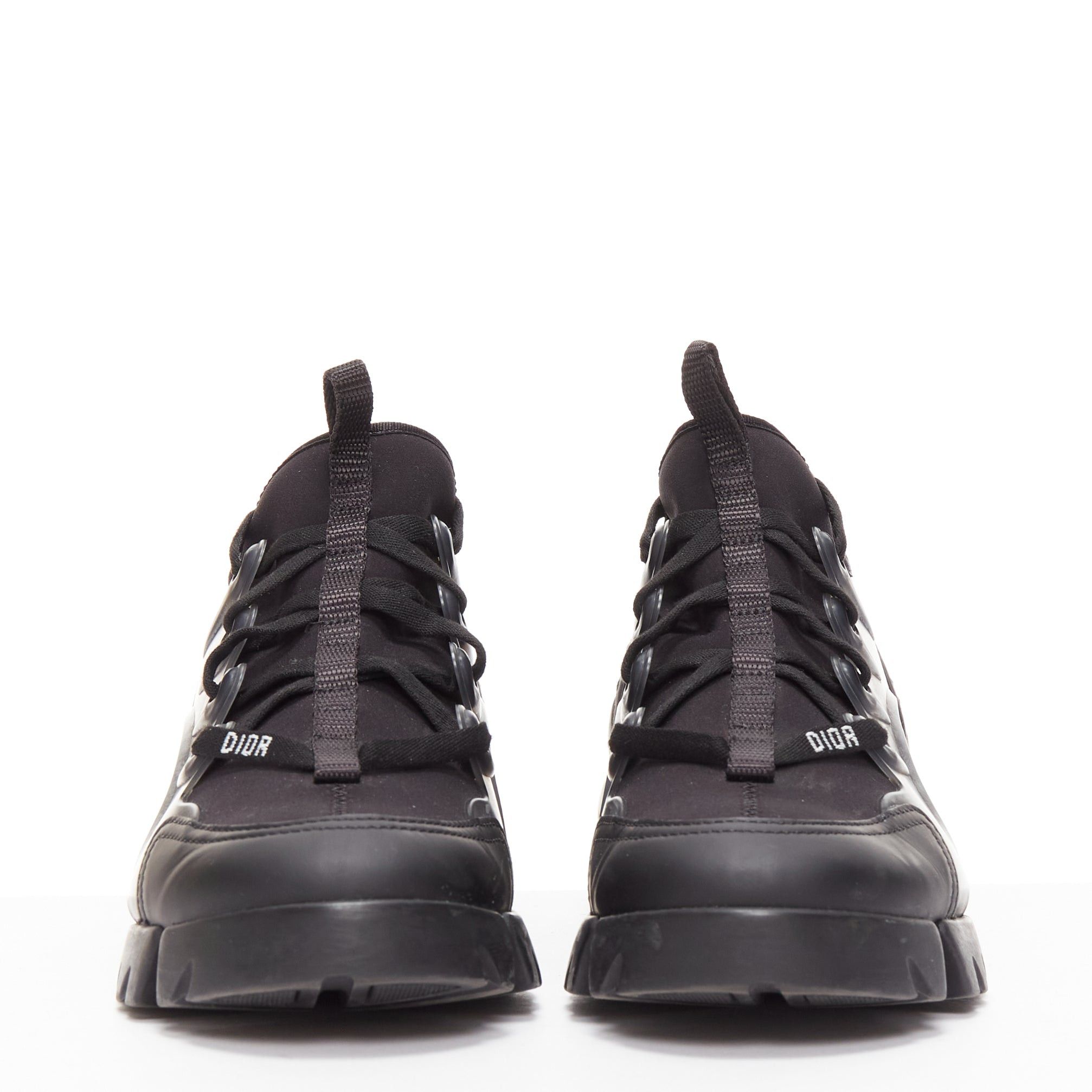 Dior DIOR D-connect black logo technical fabric lace up chunky sneaker EU35 Size US 5 / IT 35 - 3 Thumbnail
