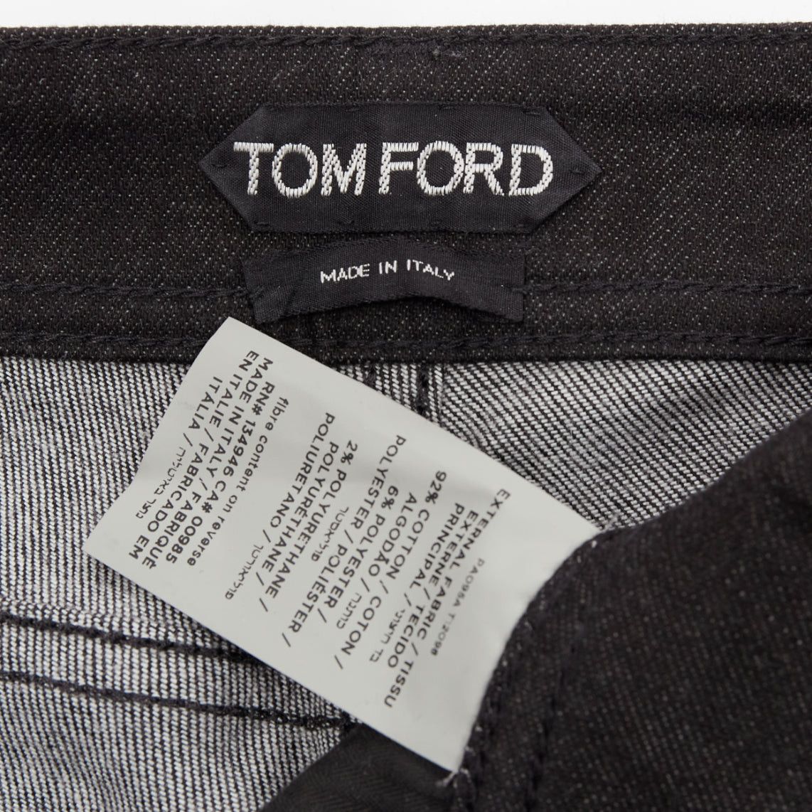 Tom Ford TOM FORD dark brown cotton blend silver staple embellished skinny jeans 26" Size 26" / US 2 / IT 38 - 8 Thumbnail