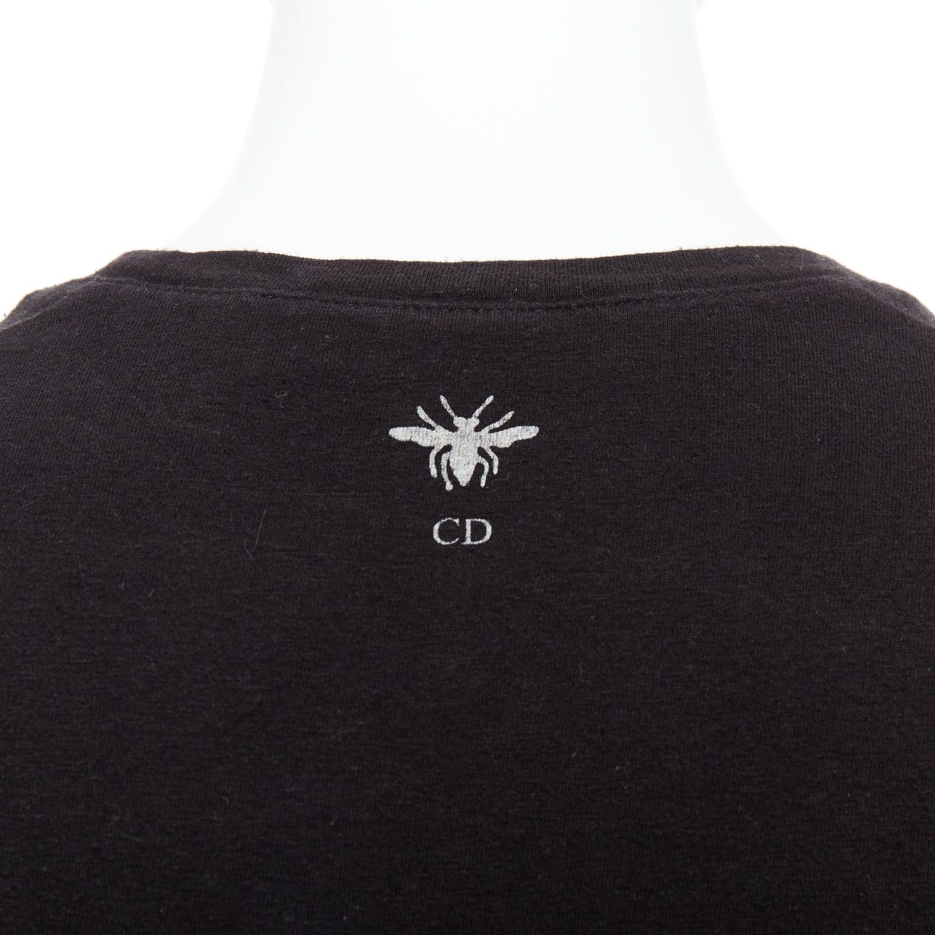 Dior CHRISTIAN DIOR Addict black cotton linen grey speckle logo print tshirt XS Size S / US 4 / IT 40 - 2 Thumbnail