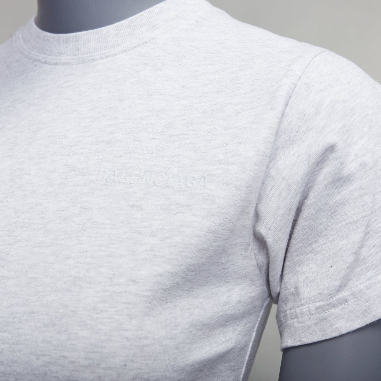 Balenciaga BALENCIAGA Demna 2018 grey logo embroidery back front tshirt XS Size S / US 4 / IT 40 - 7 Thumbnail