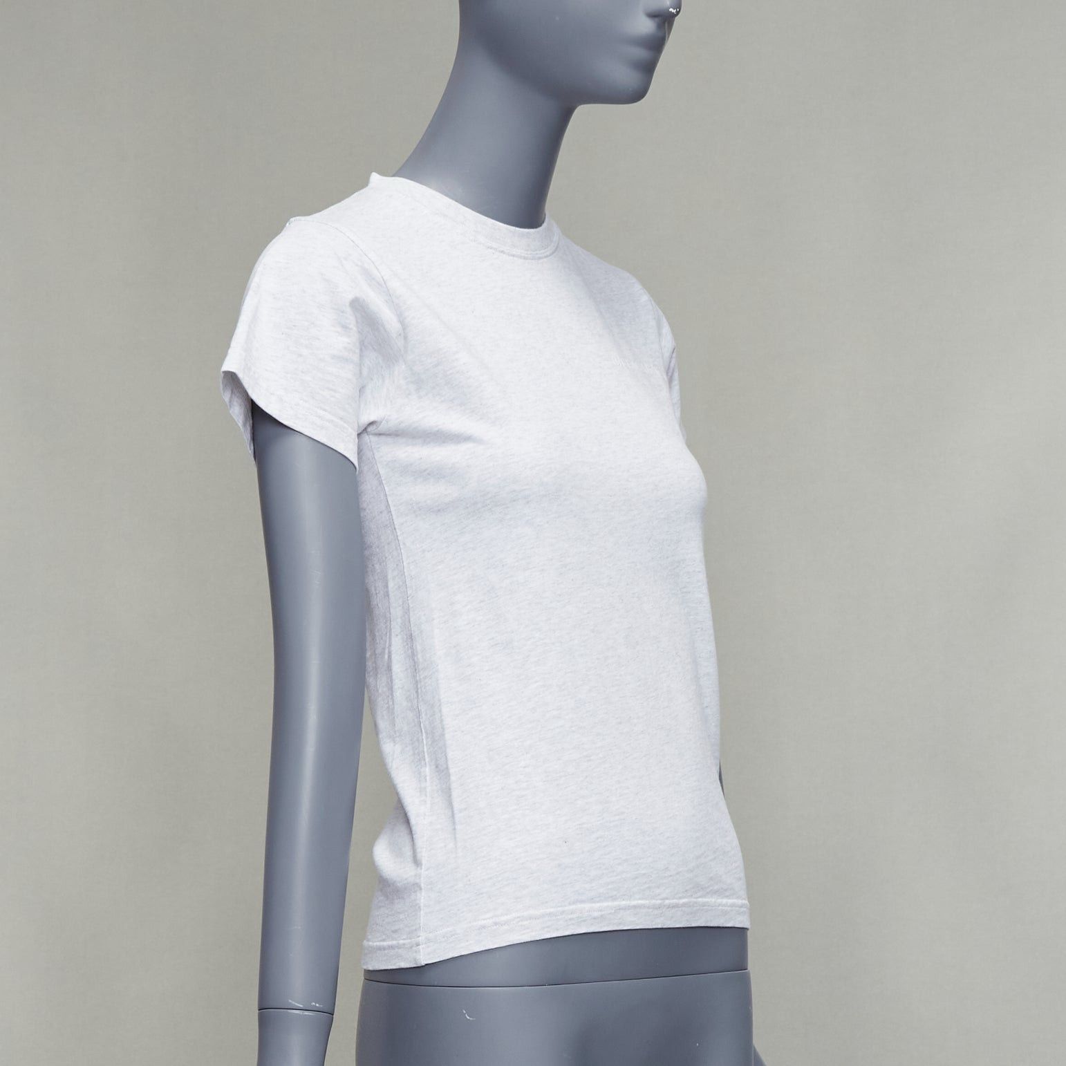 Balenciaga BALENCIAGA Demna 2018 grey logo embroidery back front tshirt XS Size S / US 4 / IT 40 - 4 Thumbnail