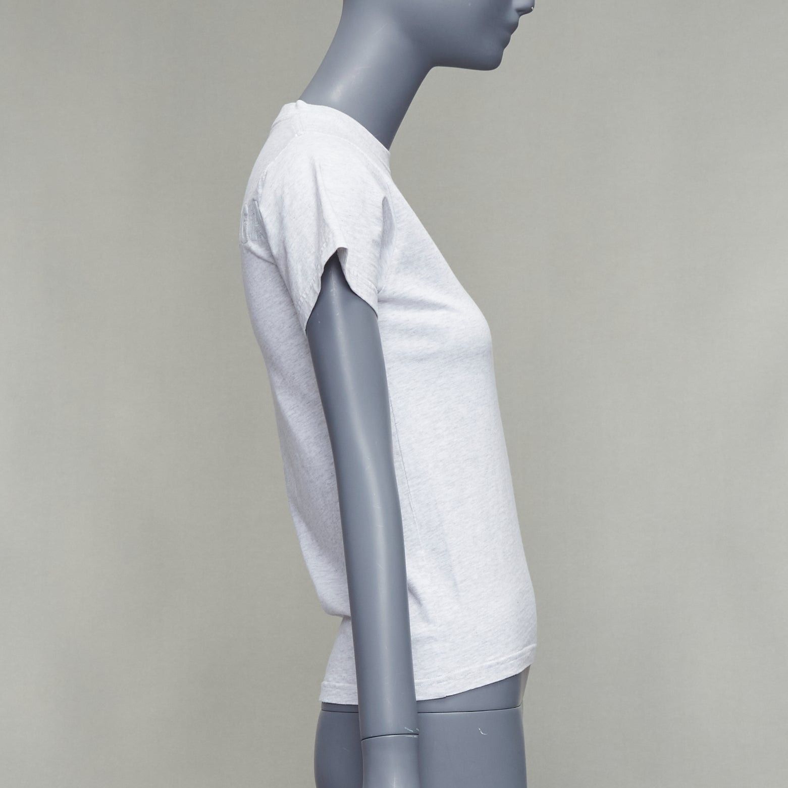 Balenciaga BALENCIAGA Demna 2018 grey logo embroidery back front tshirt XS Size S / US 4 / IT 40 - 5 Thumbnail