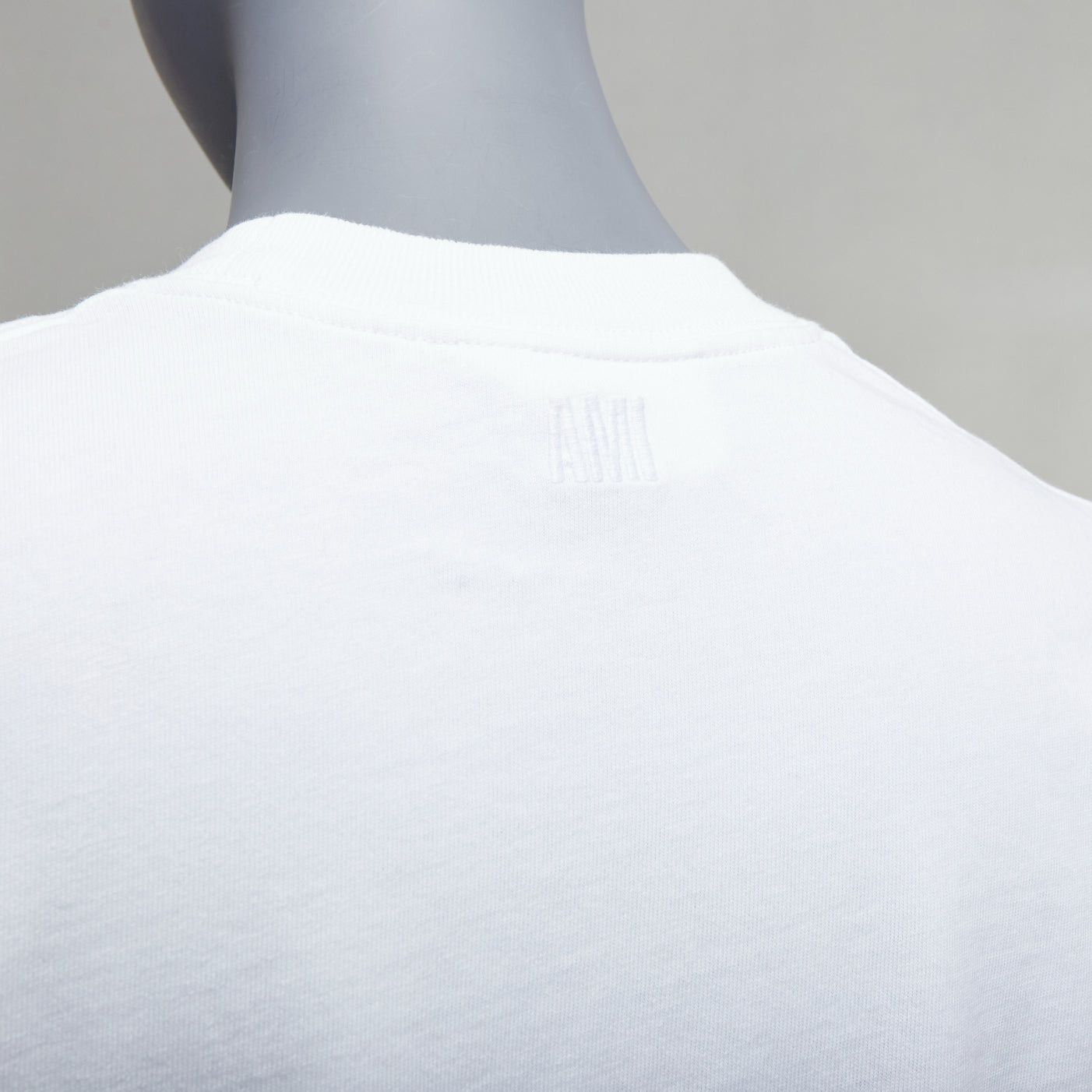 AMI AMI white cotton embroidered A heart badge logo oversized tshirt US0 XS Size S / US 4 / IT 40 - 7 Thumbnail
