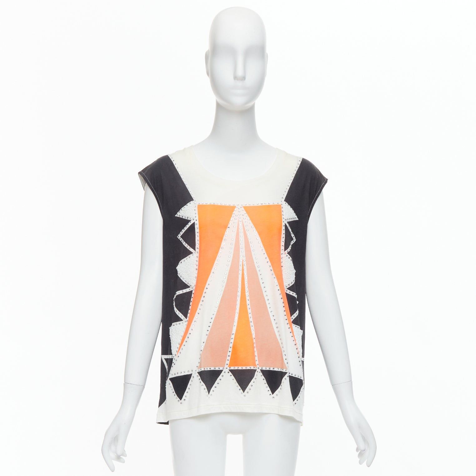 Other SASS & BIDE Love Shady neon orange black crystal embellished cotton tank S Size S / US 4 / IT 40 - 9 Thumbnail