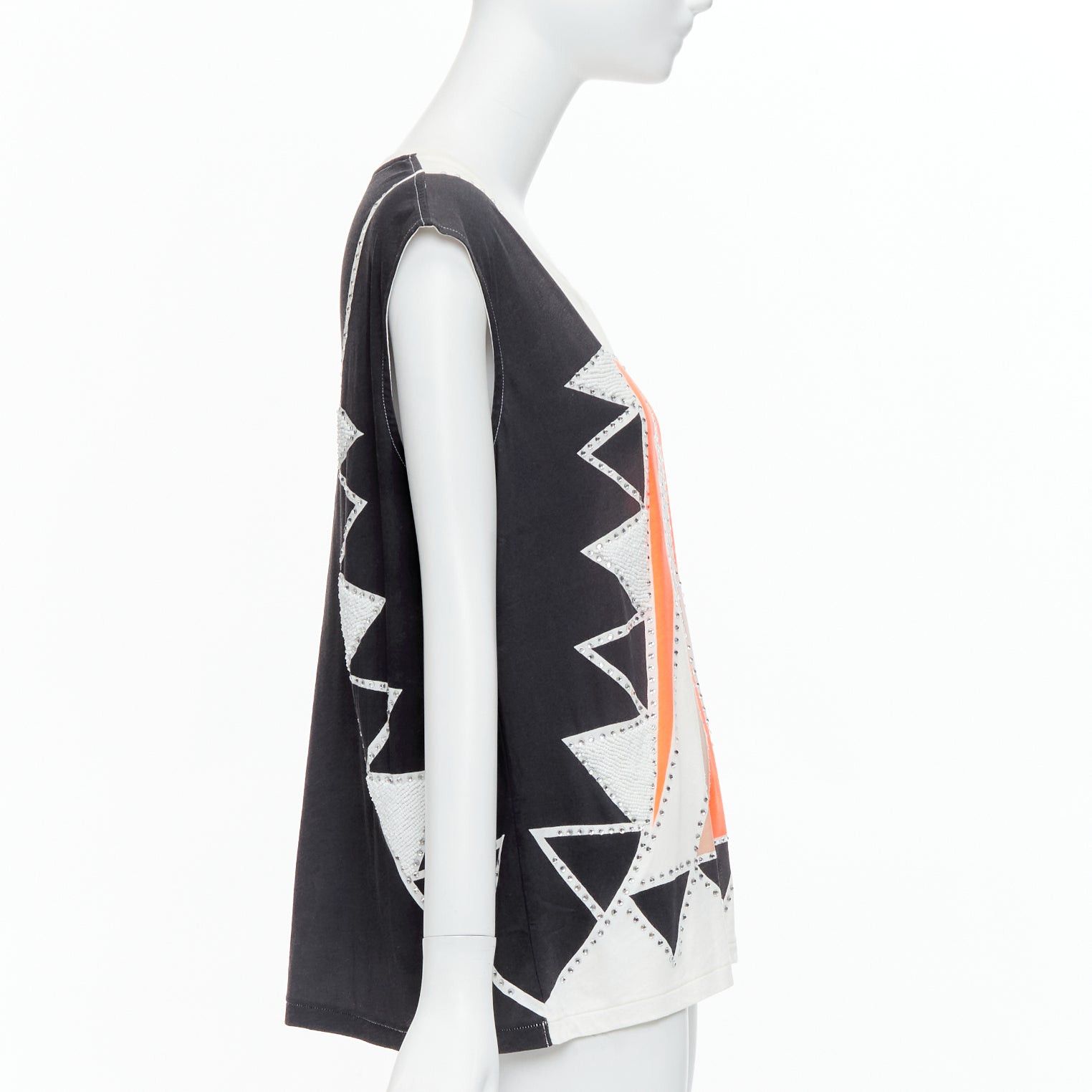 Other SASS & BIDE Love Shady neon orange black crystal embellished cotton tank S Size S / US 4 / IT 40 - 4 Thumbnail